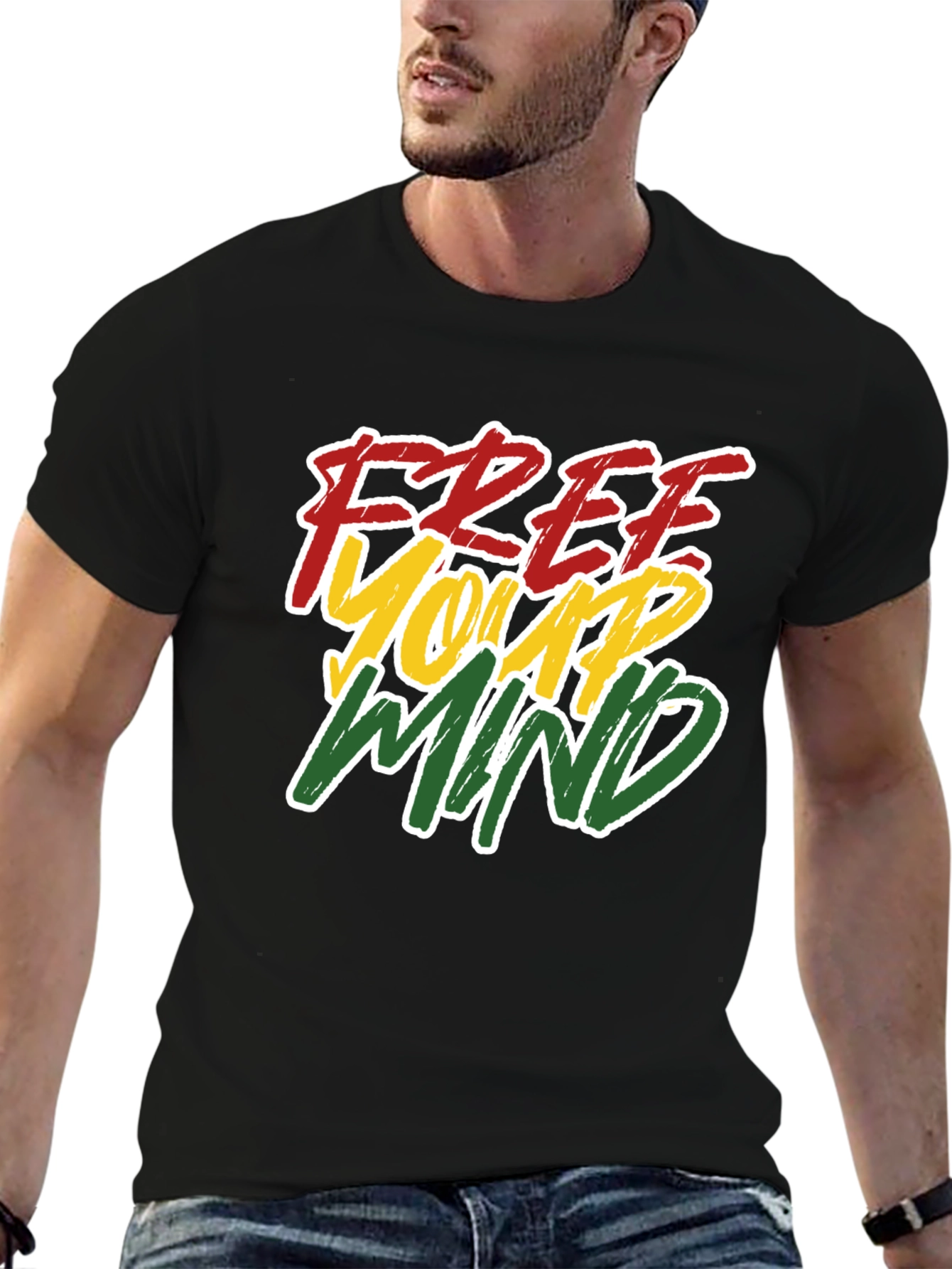 Free Your Mind Black Graphic Tee