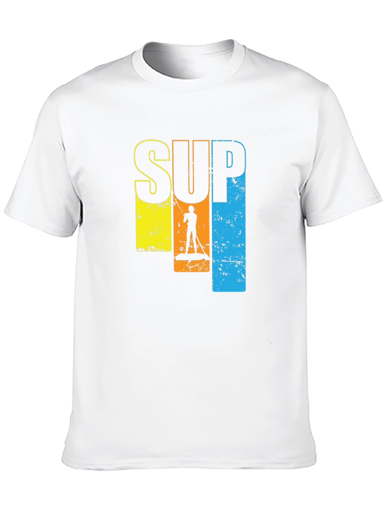SUP Paddle Boarding Graphic T-Shirt - Black