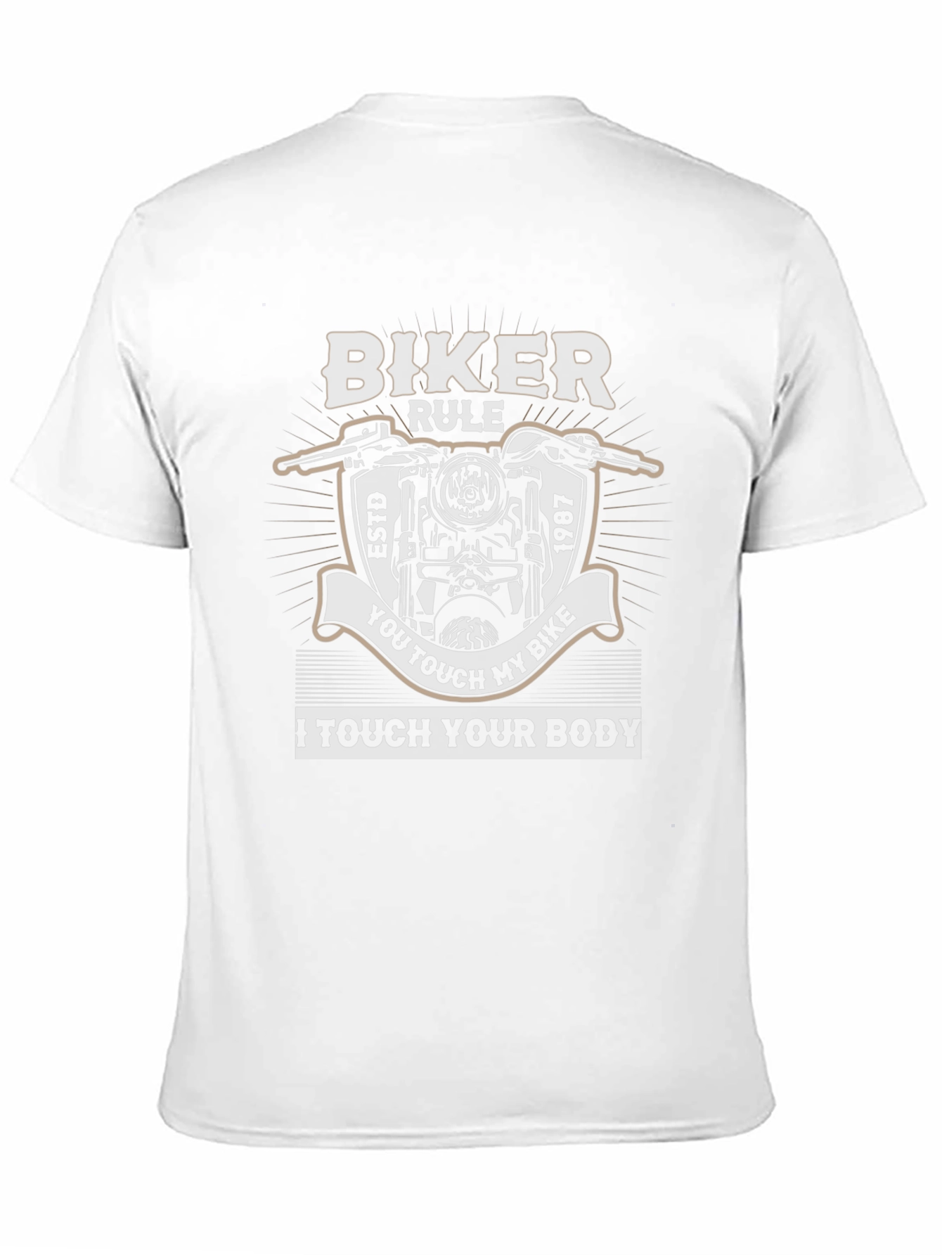 Biker Rule T-Shirt - Motorcycle Graphic Tee