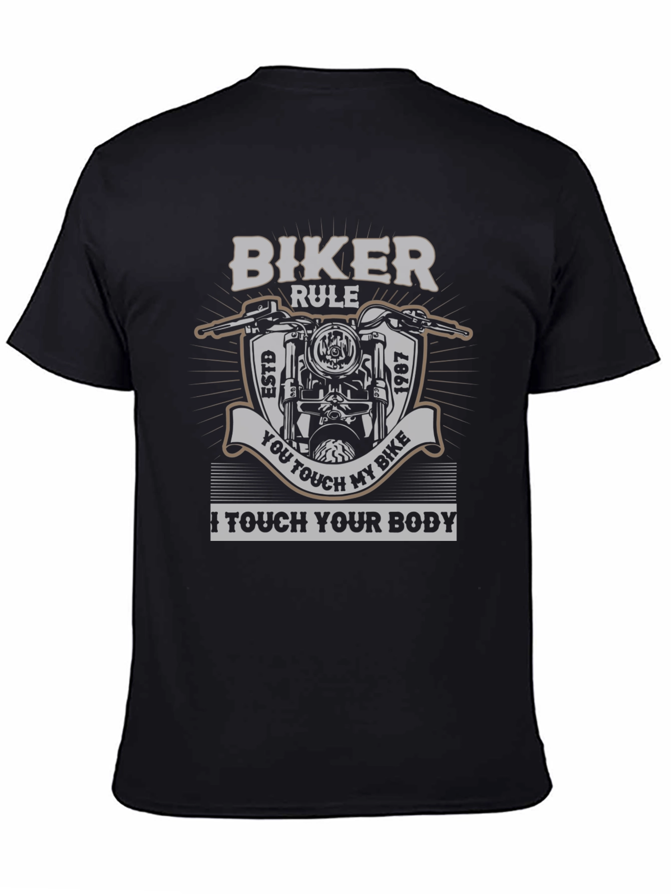 Biker Rule T-Shirt - Motorcycle Graphic Tee