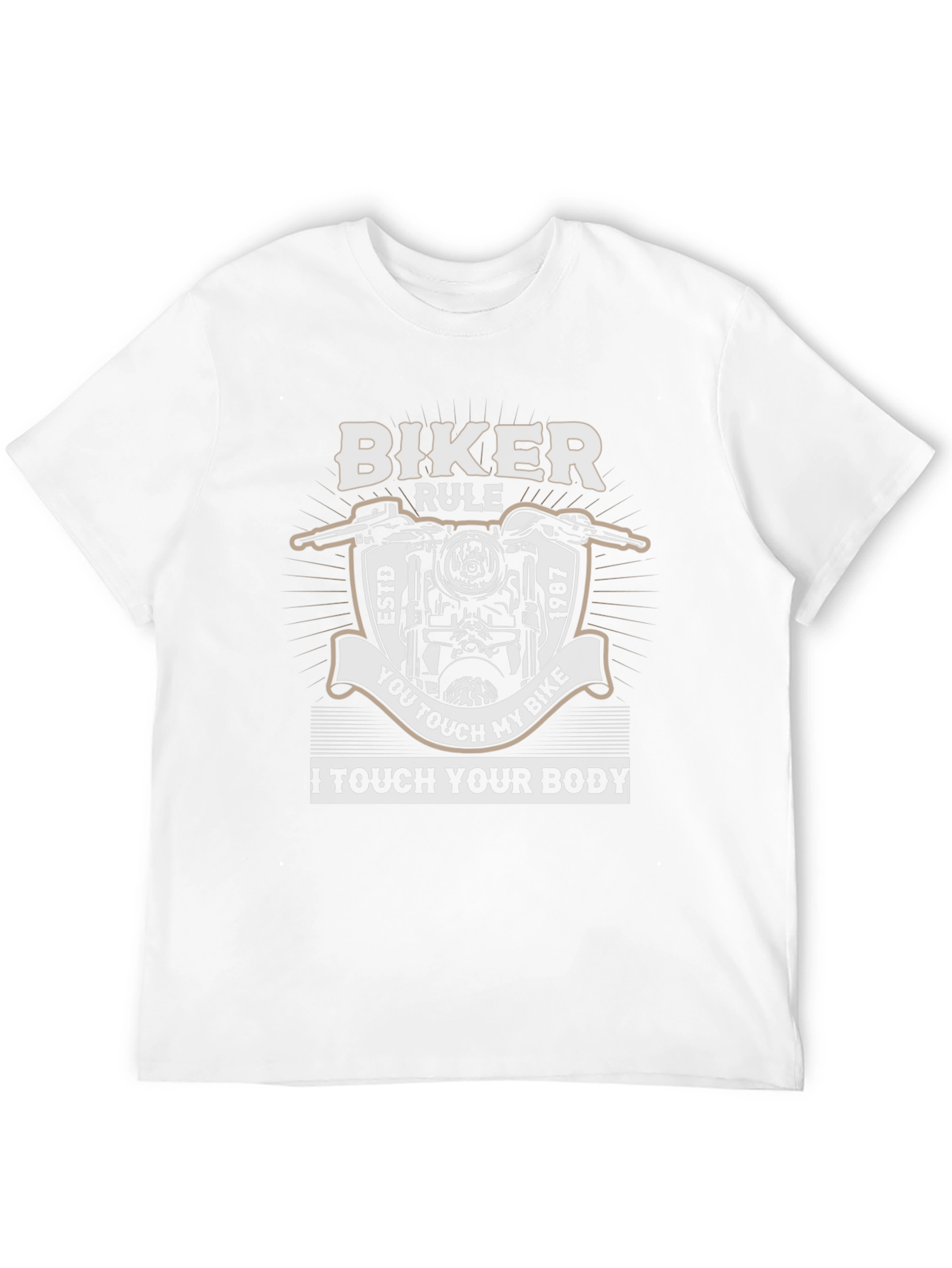 Biker Rule T-Shirt - Motorcycle Graphic Tee