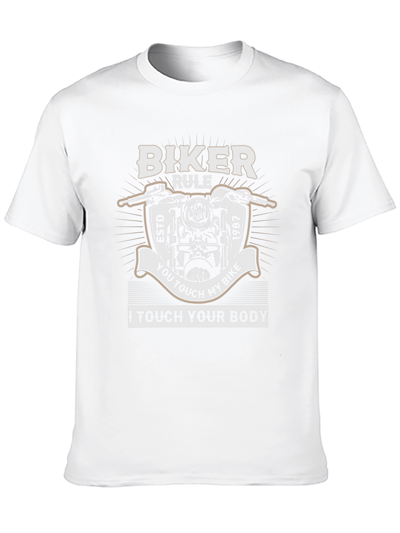 Biker Rule T-Shirt - Motorcycle Graphic Tee