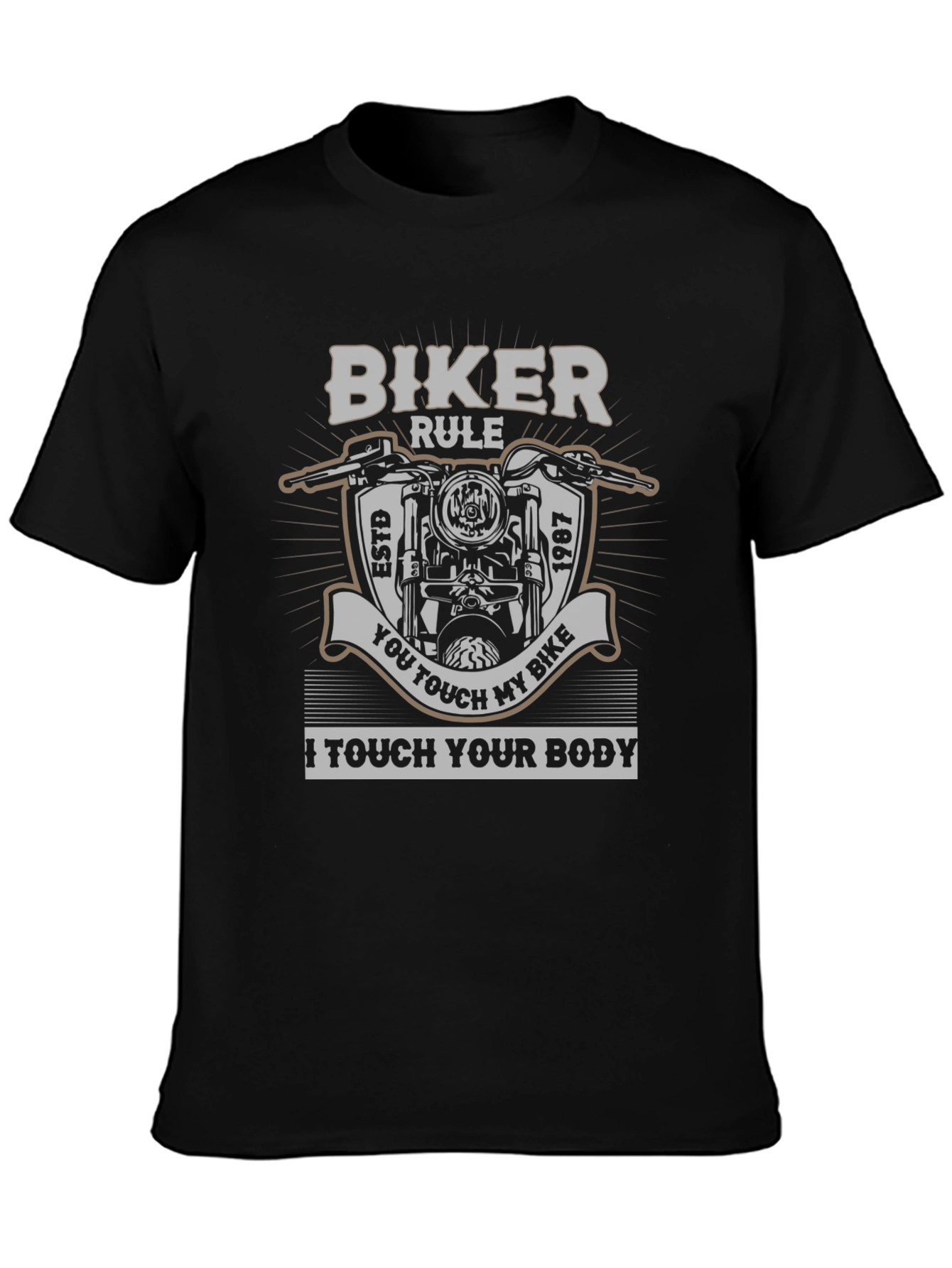 Biker Rule T-Shirt - Motorcycle Graphic Tee