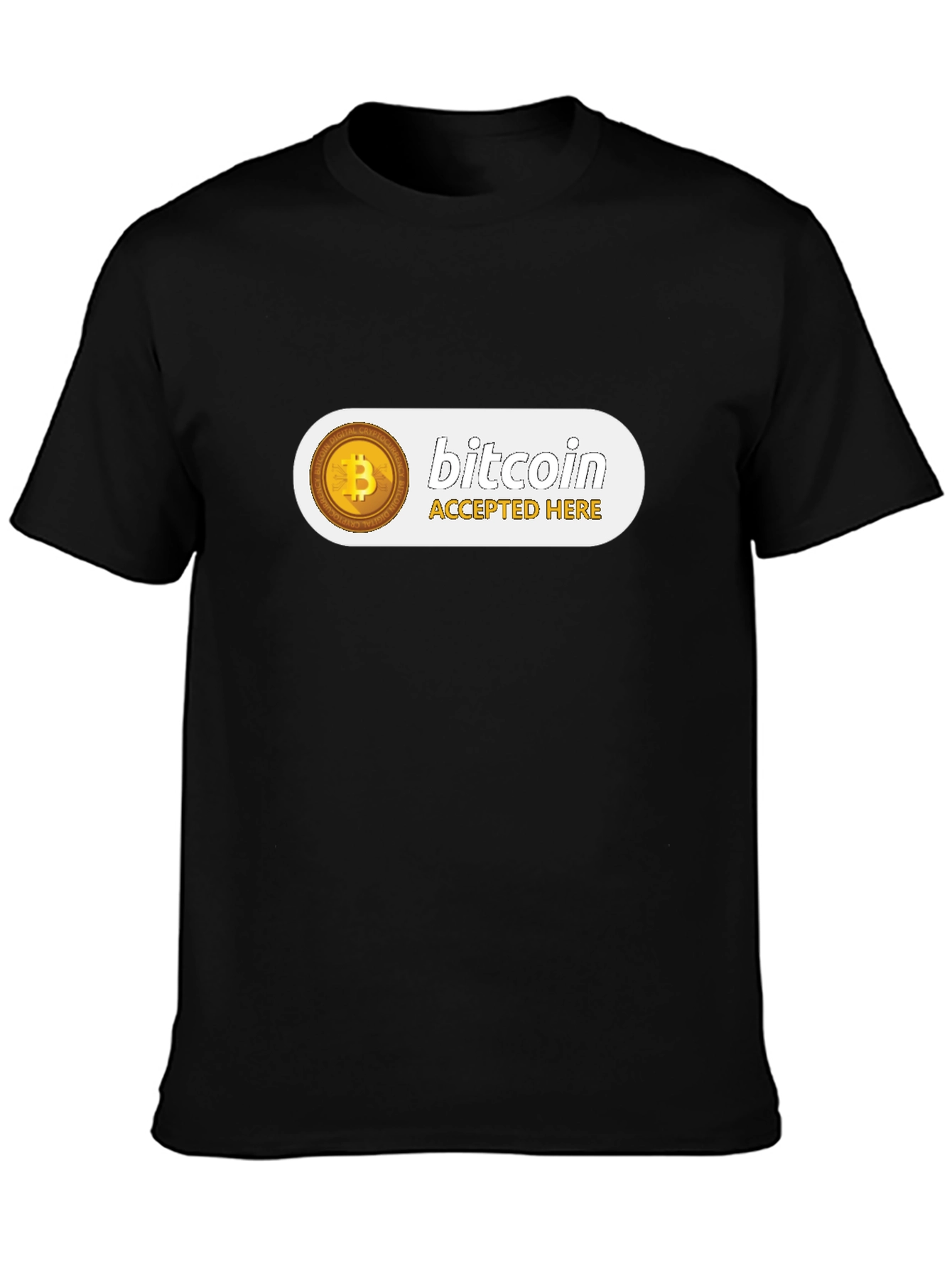 Bitcoin Accepted Here Black T-Shirt