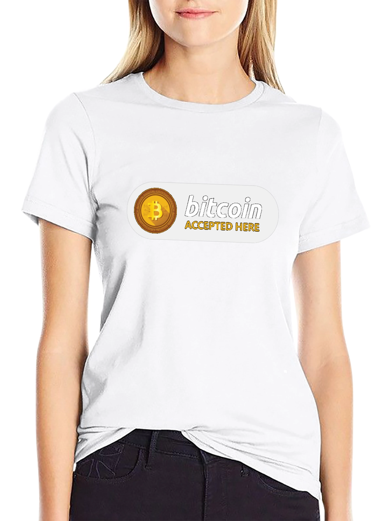 Bitcoin Accepted Here Black T-Shirt