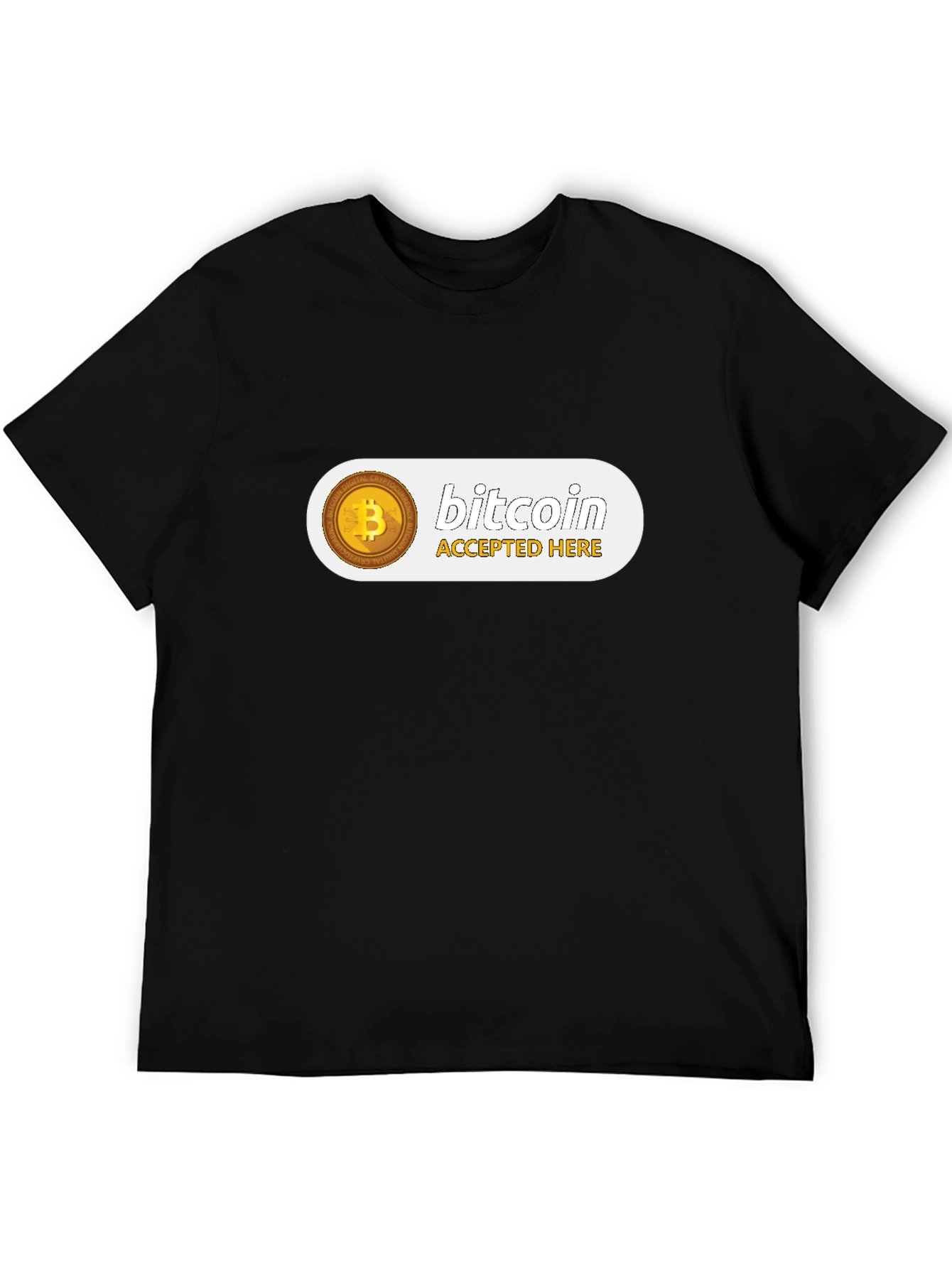 Bitcoin Accepted Here Black T-Shirt