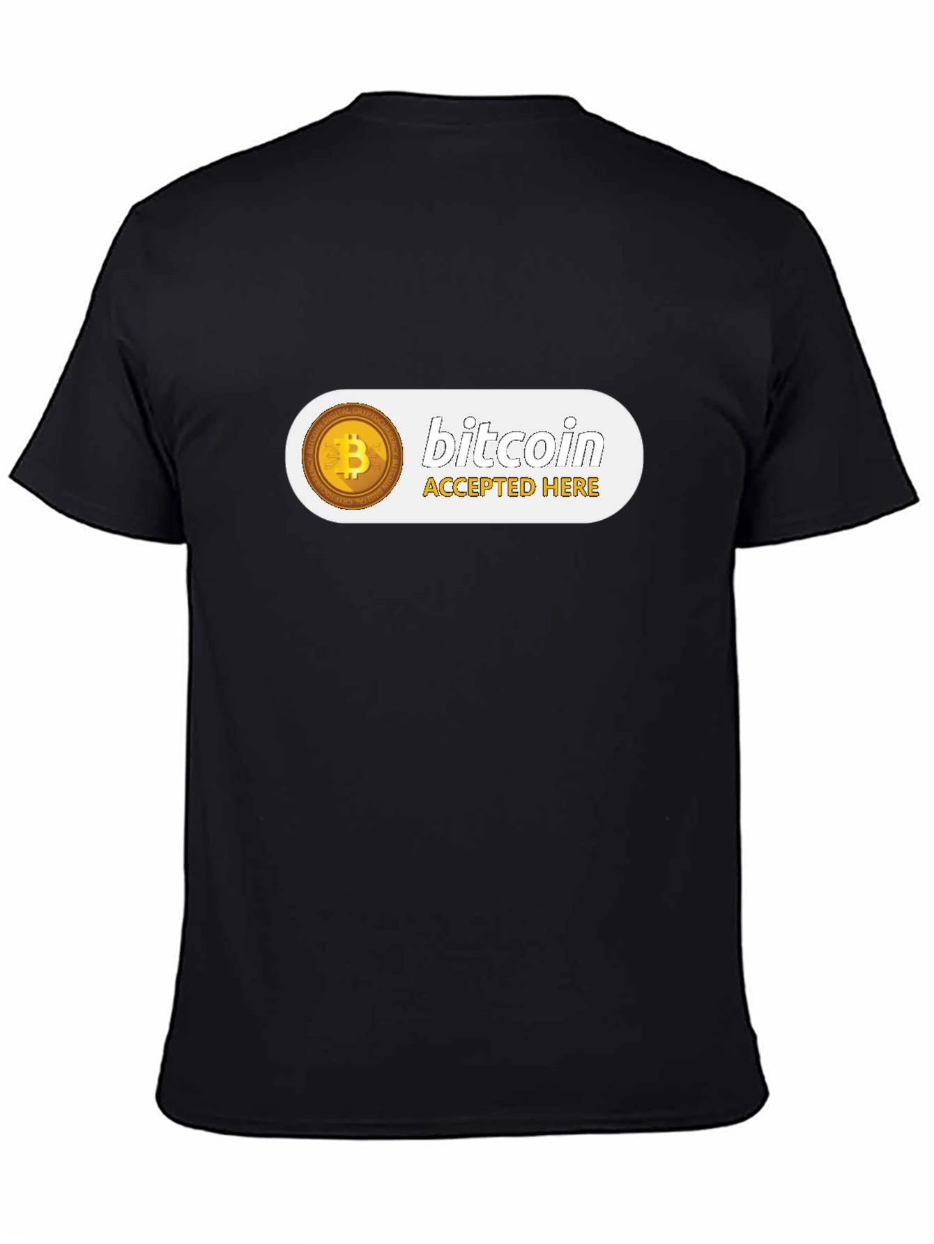 Bitcoin Accepted Here Black T-Shirt