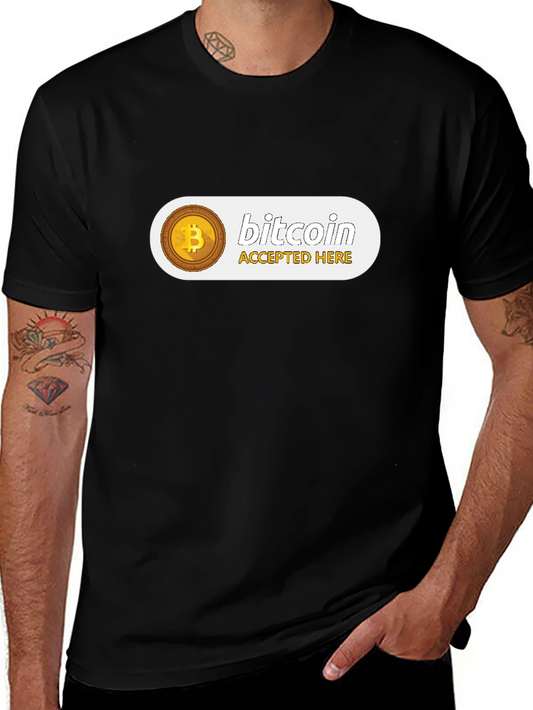Bitcoin Accepted Here Black T-Shirt
