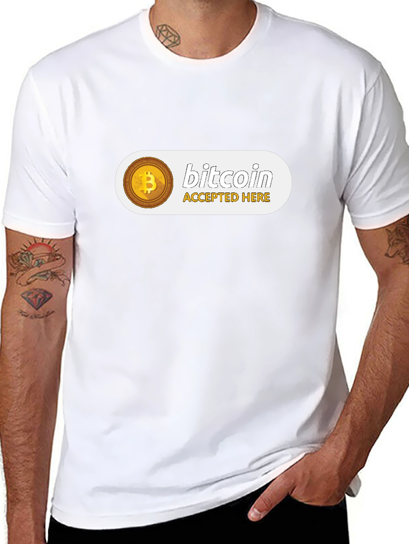 Bitcoin Accepted Here Black T-Shirt