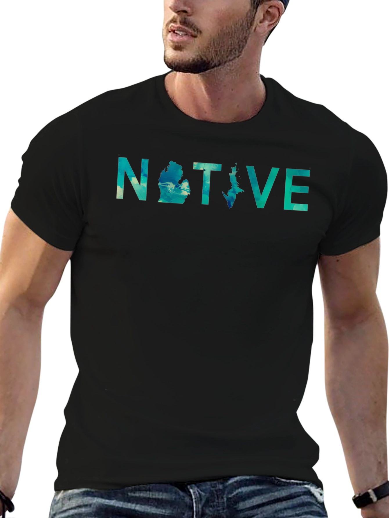 Michigan Native Tee - Ocean Graphic