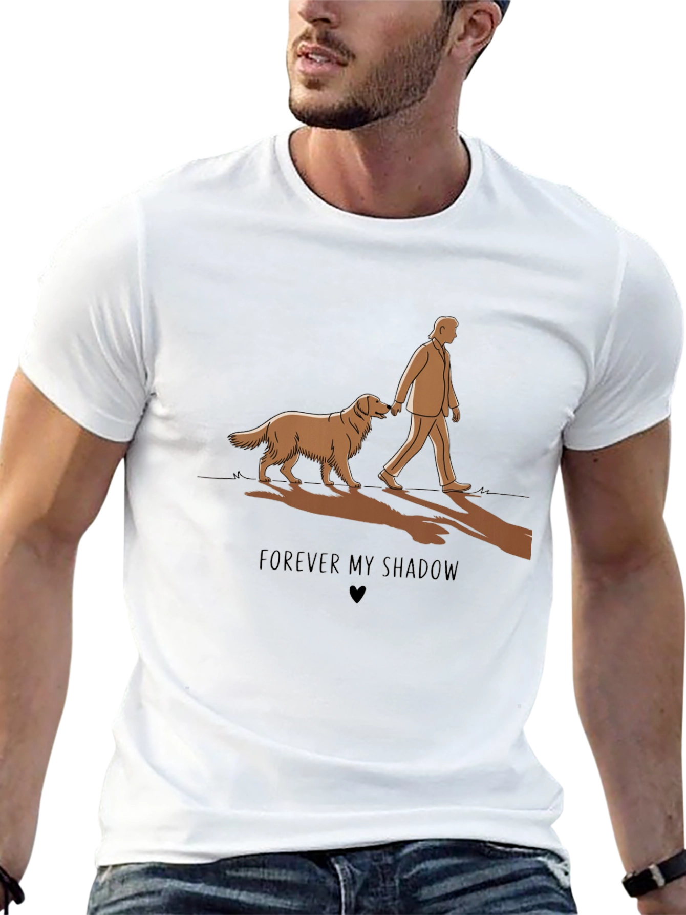 Forever My Shadow T-Shirt Dog Lover Tee