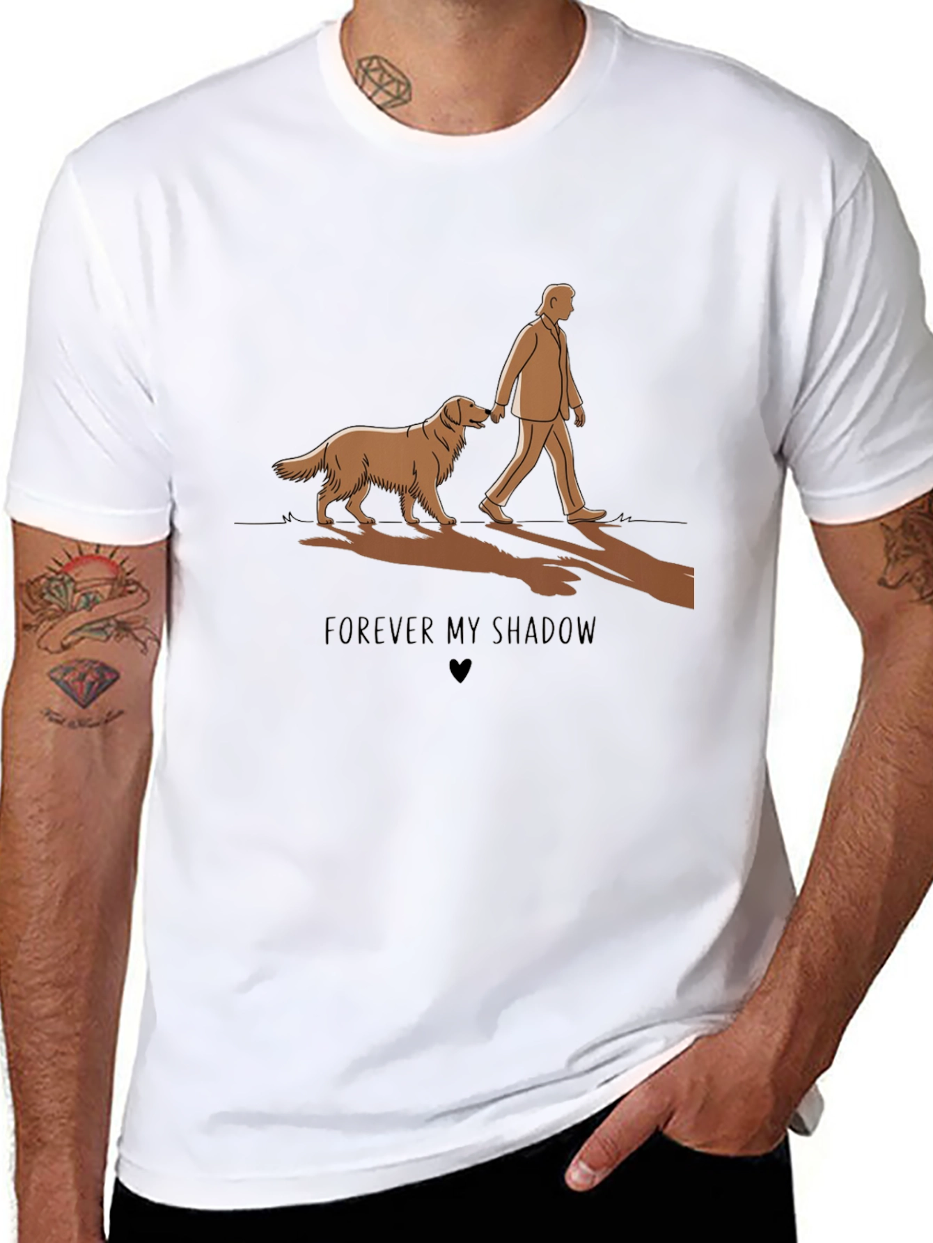 Forever My Shadow T-Shirt Dog Lover Tee