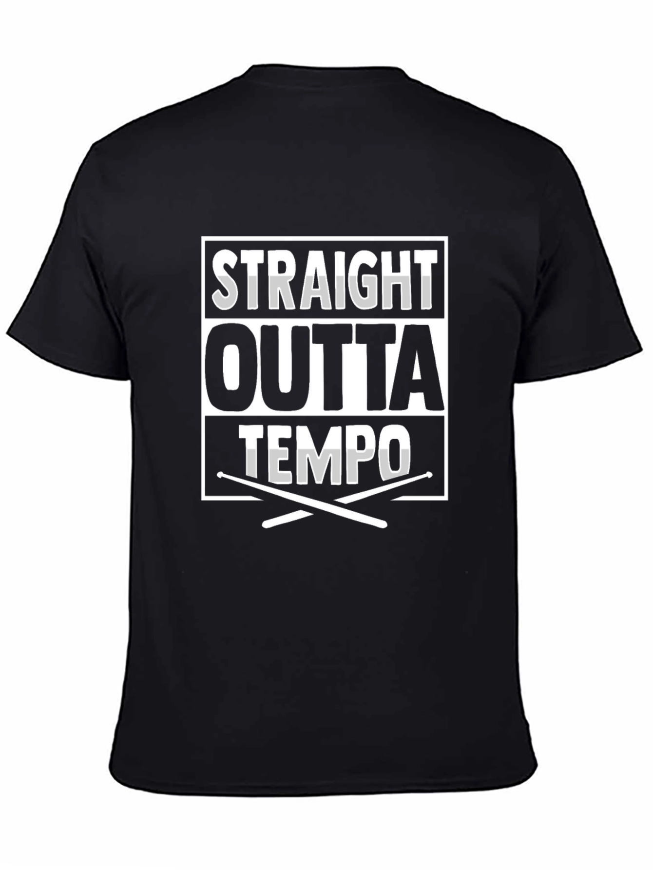 Straight Outta Tempo T-Shirt - Drummer Musician Tee