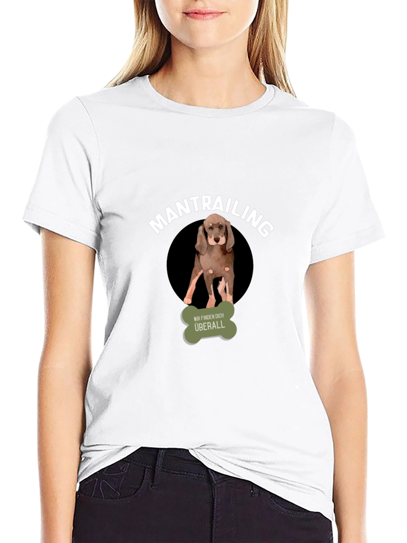 Mantrailing Dog T-Shirt - Weimaraner Design