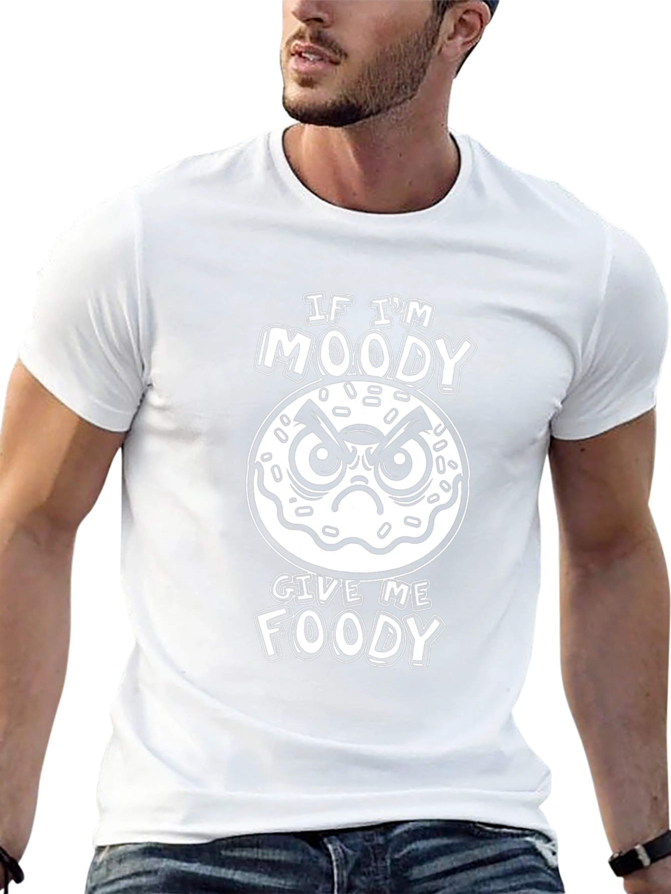 Moody Foody T-Shirt - Black Novelty Tee