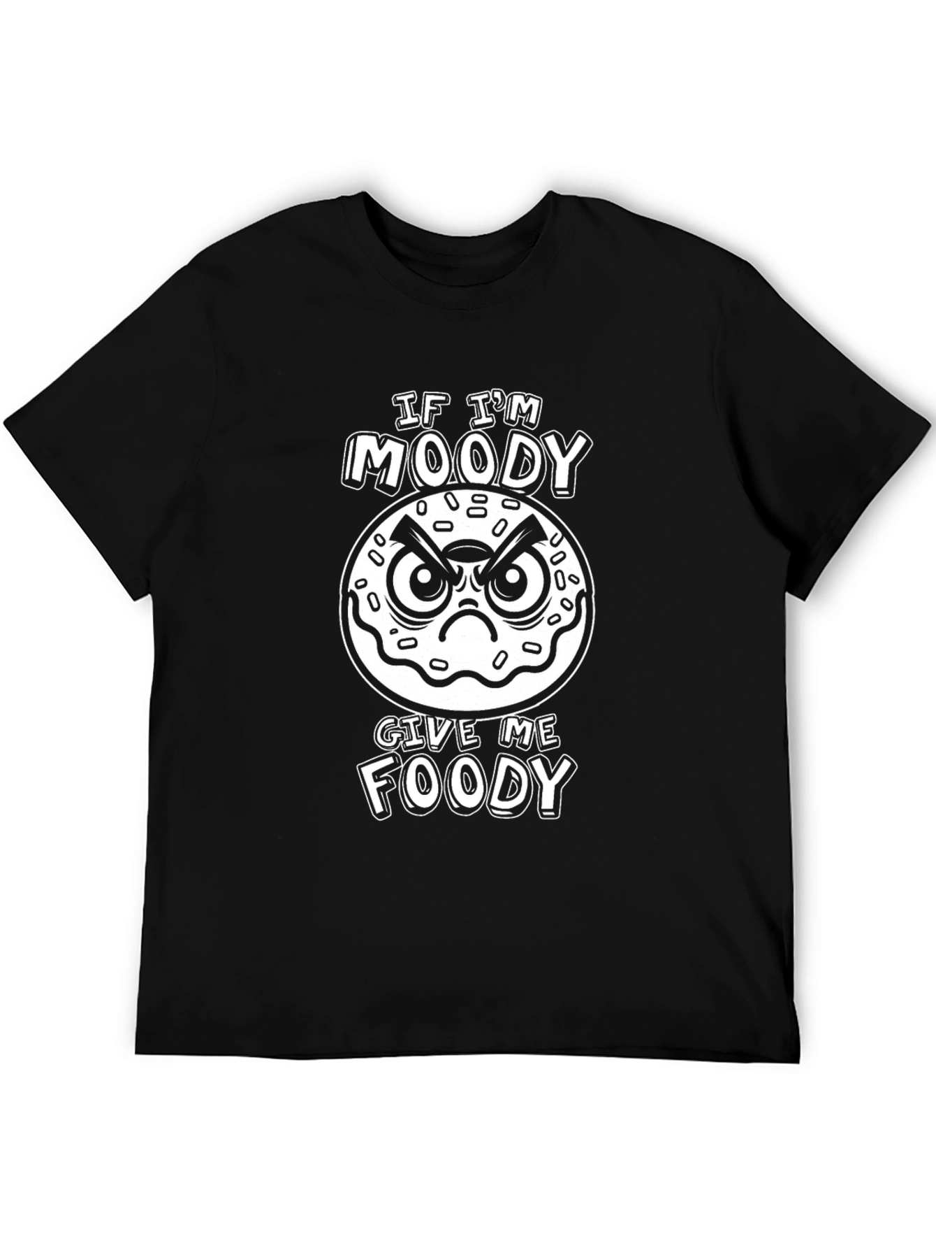 Moody Foody T-Shirt - Black Novelty Tee