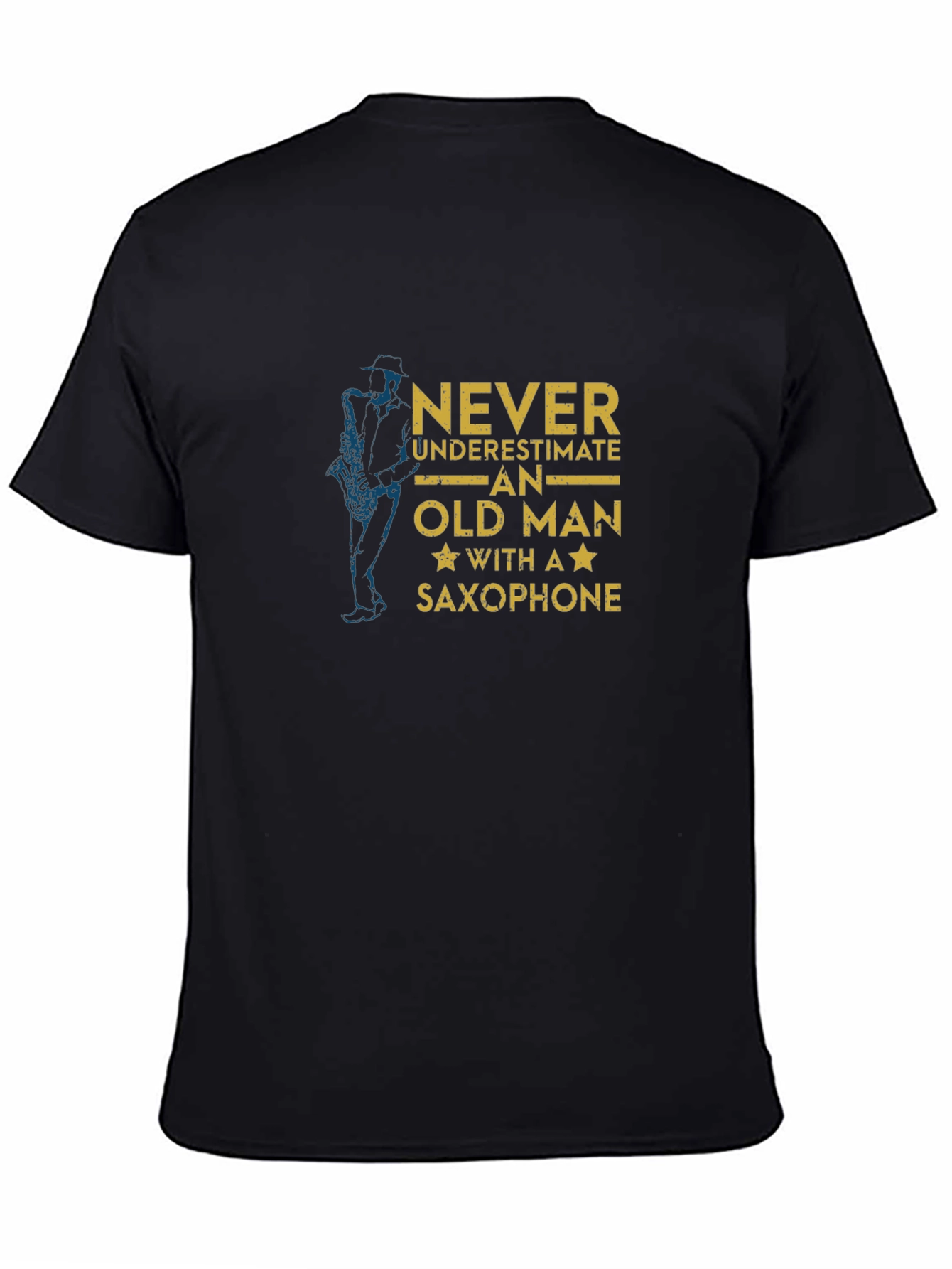 Never Underestimate Old Man Saxophone T-Shirt