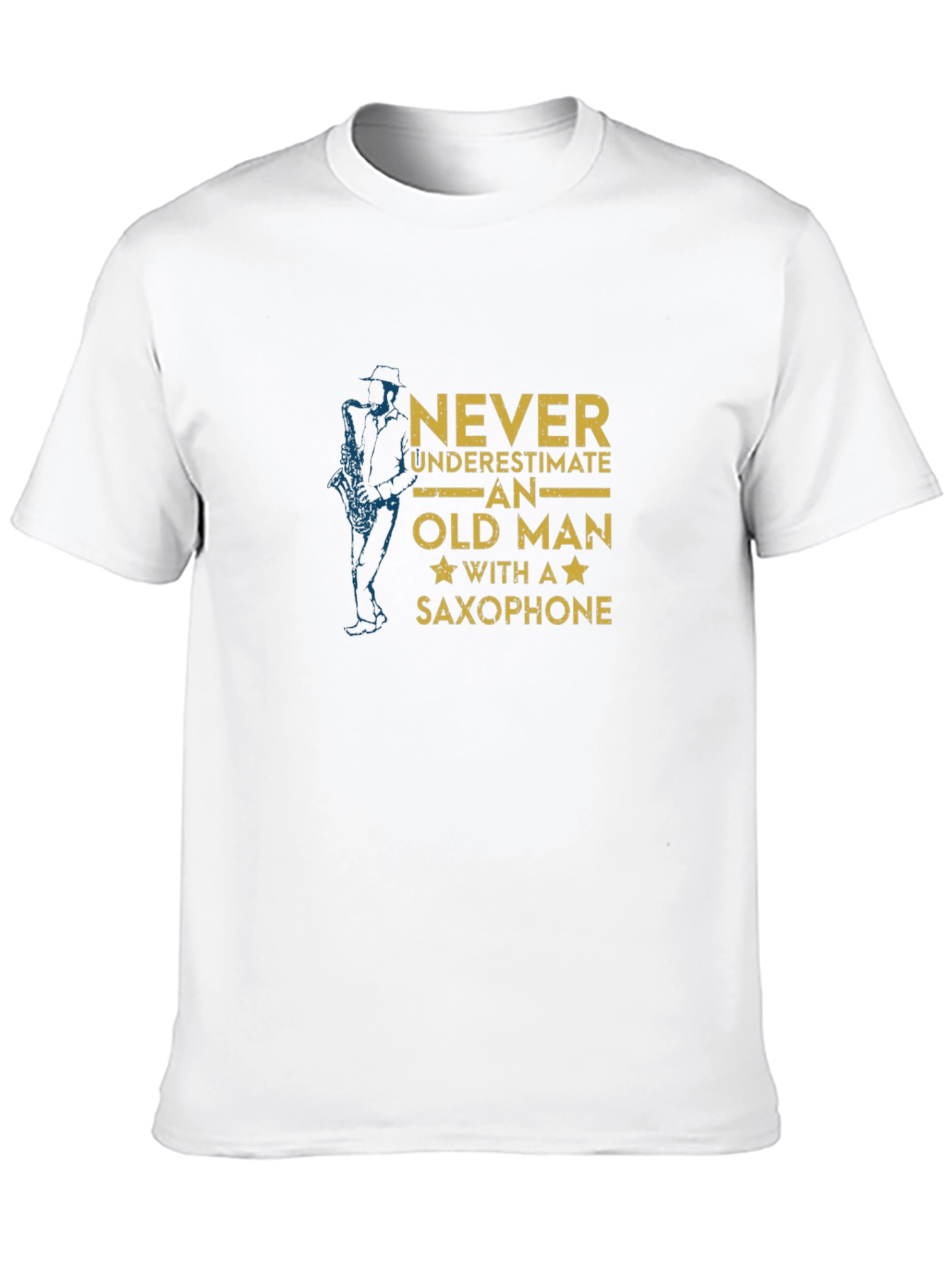 Never Underestimate Old Man Saxophone T-Shirt