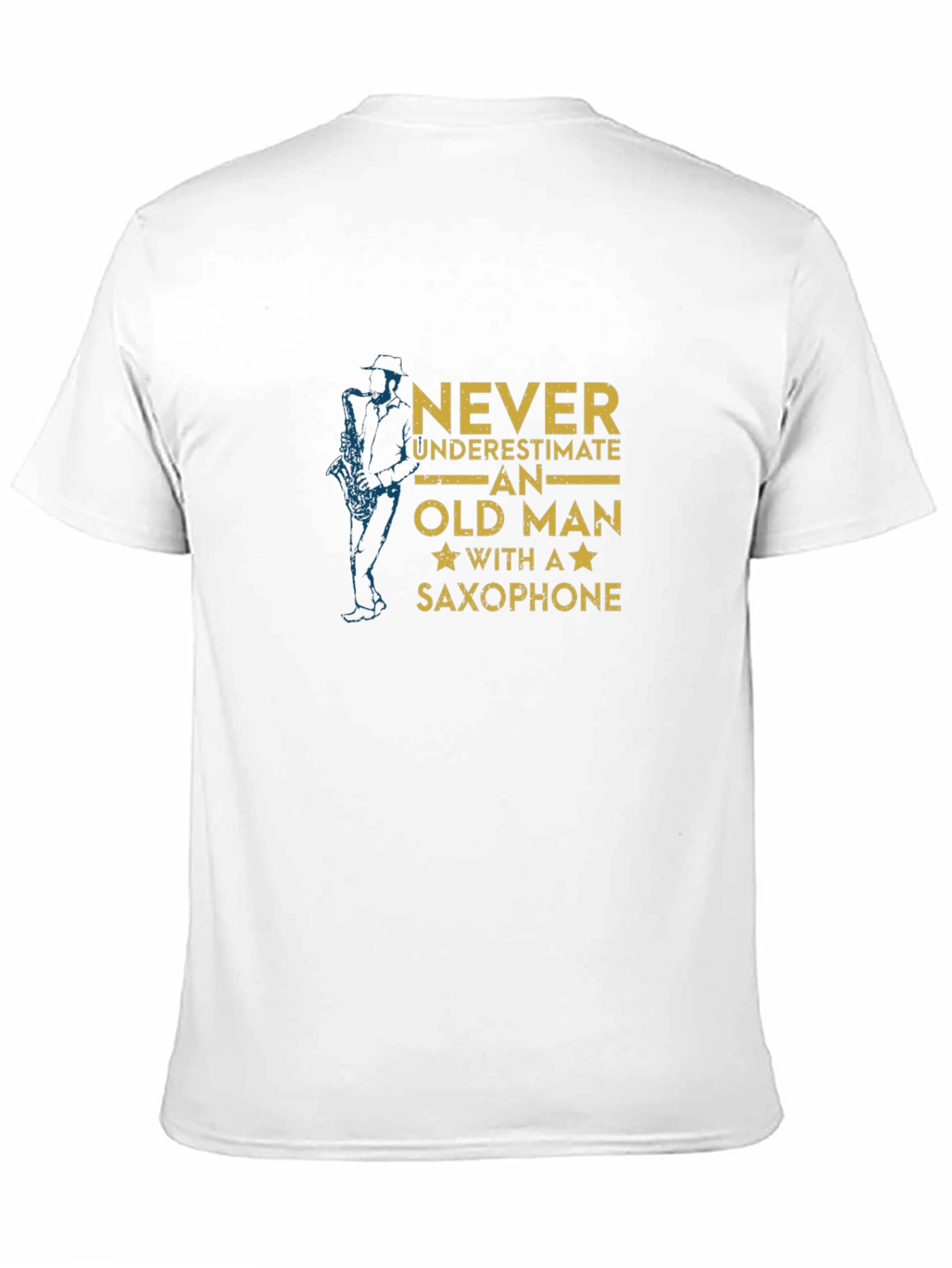 Never Underestimate Old Man Saxophone T-Shirt