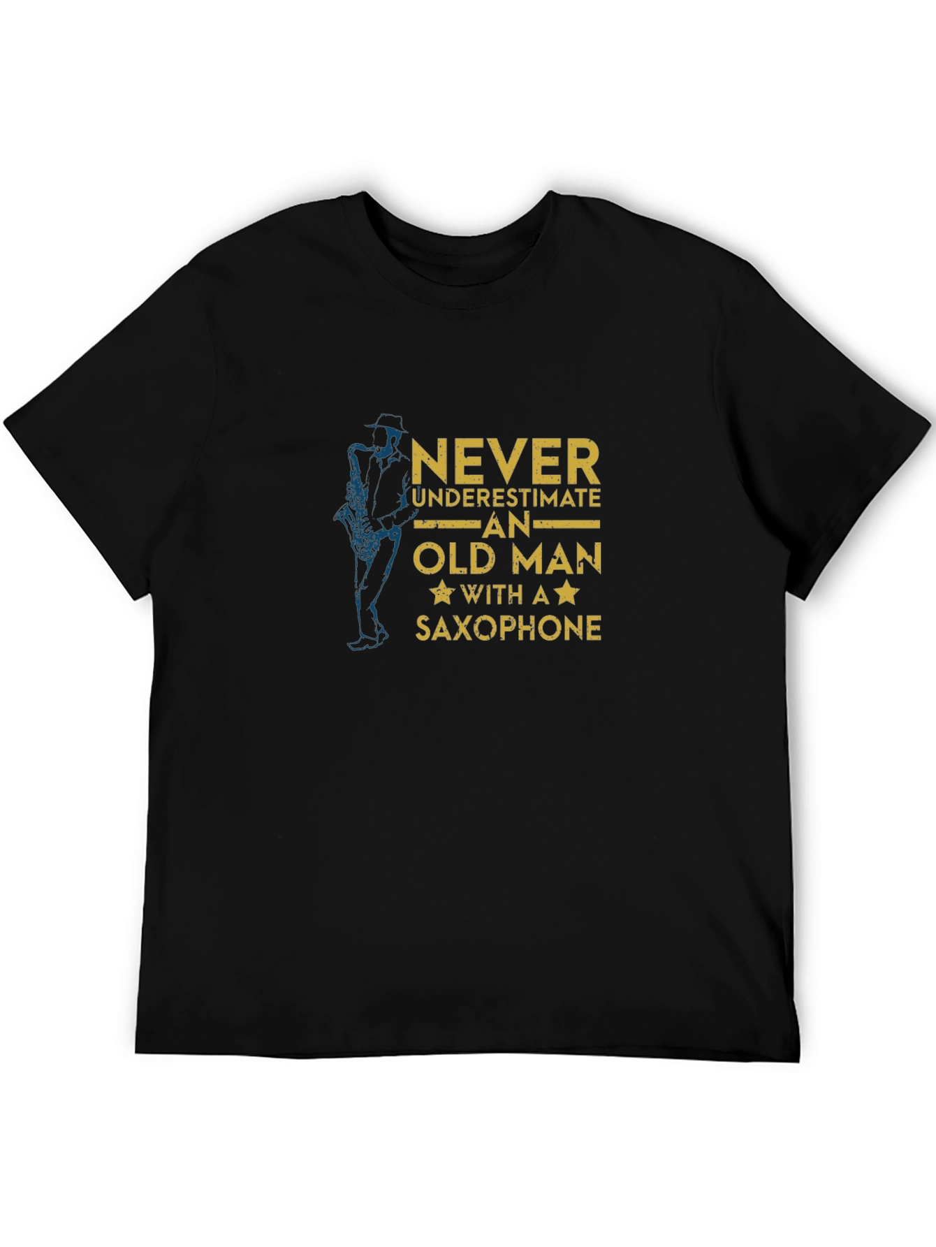 Never Underestimate Old Man Saxophone T-Shirt