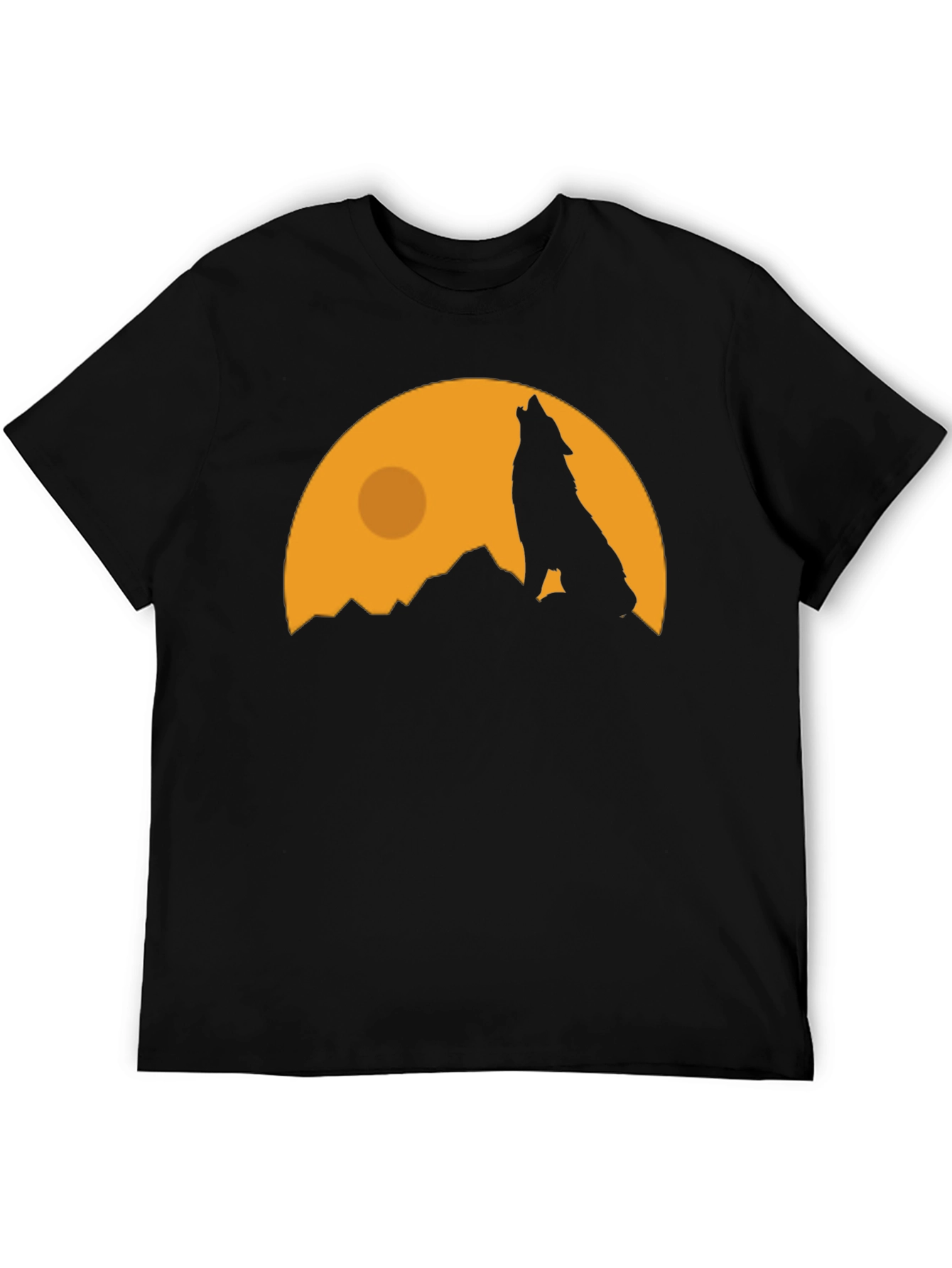 Wolf Howling at Moon Graphic Tee