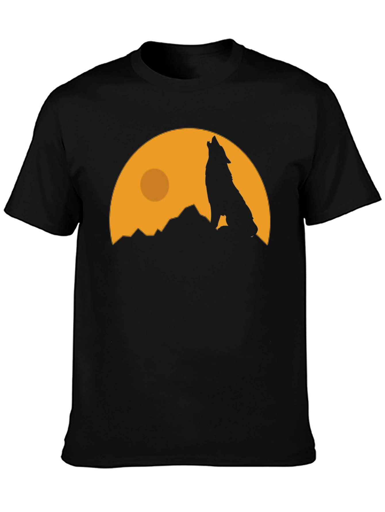 Wolf Howling at Moon Graphic Tee