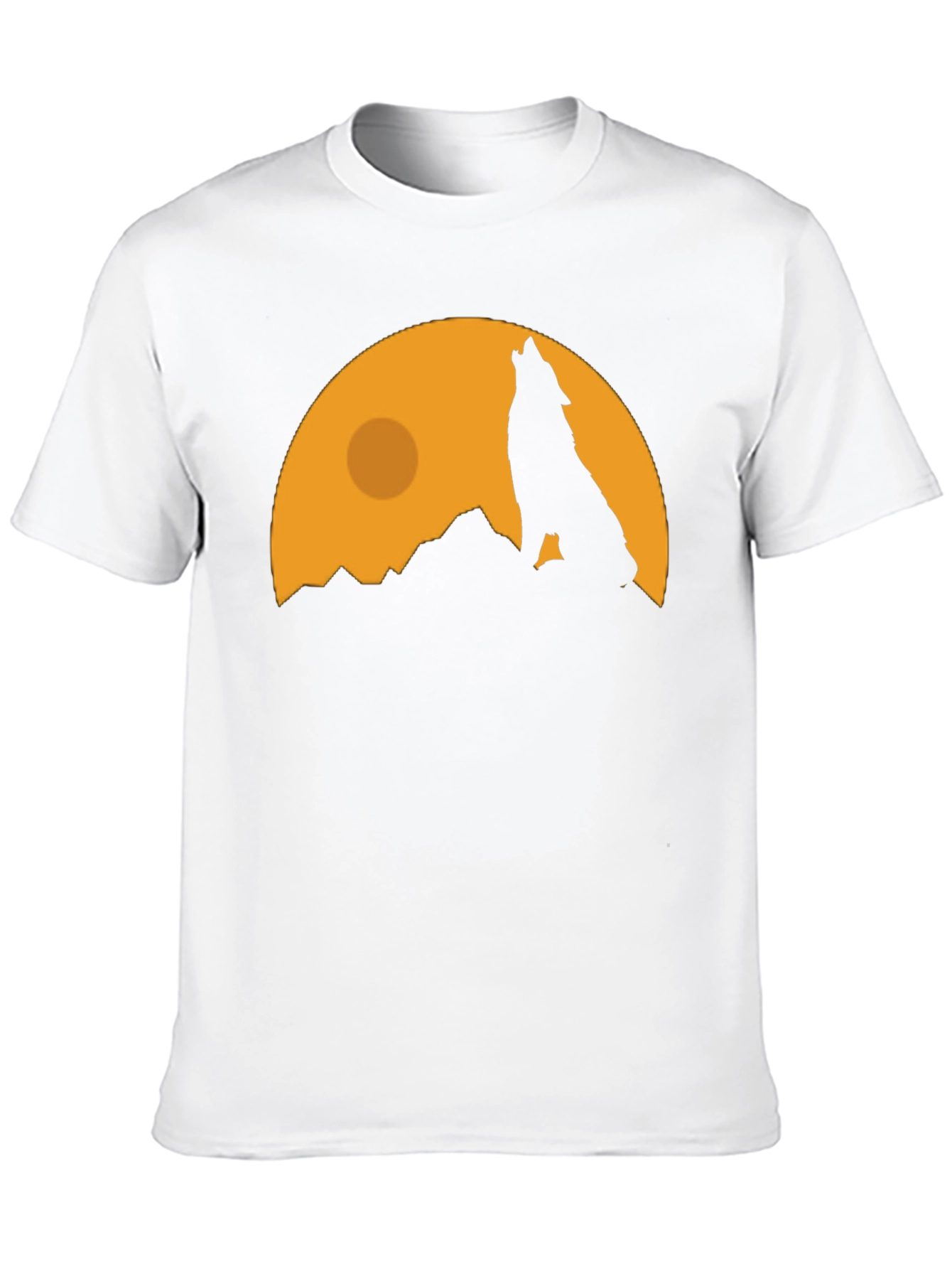 Wolf Howling at Moon Graphic Tee