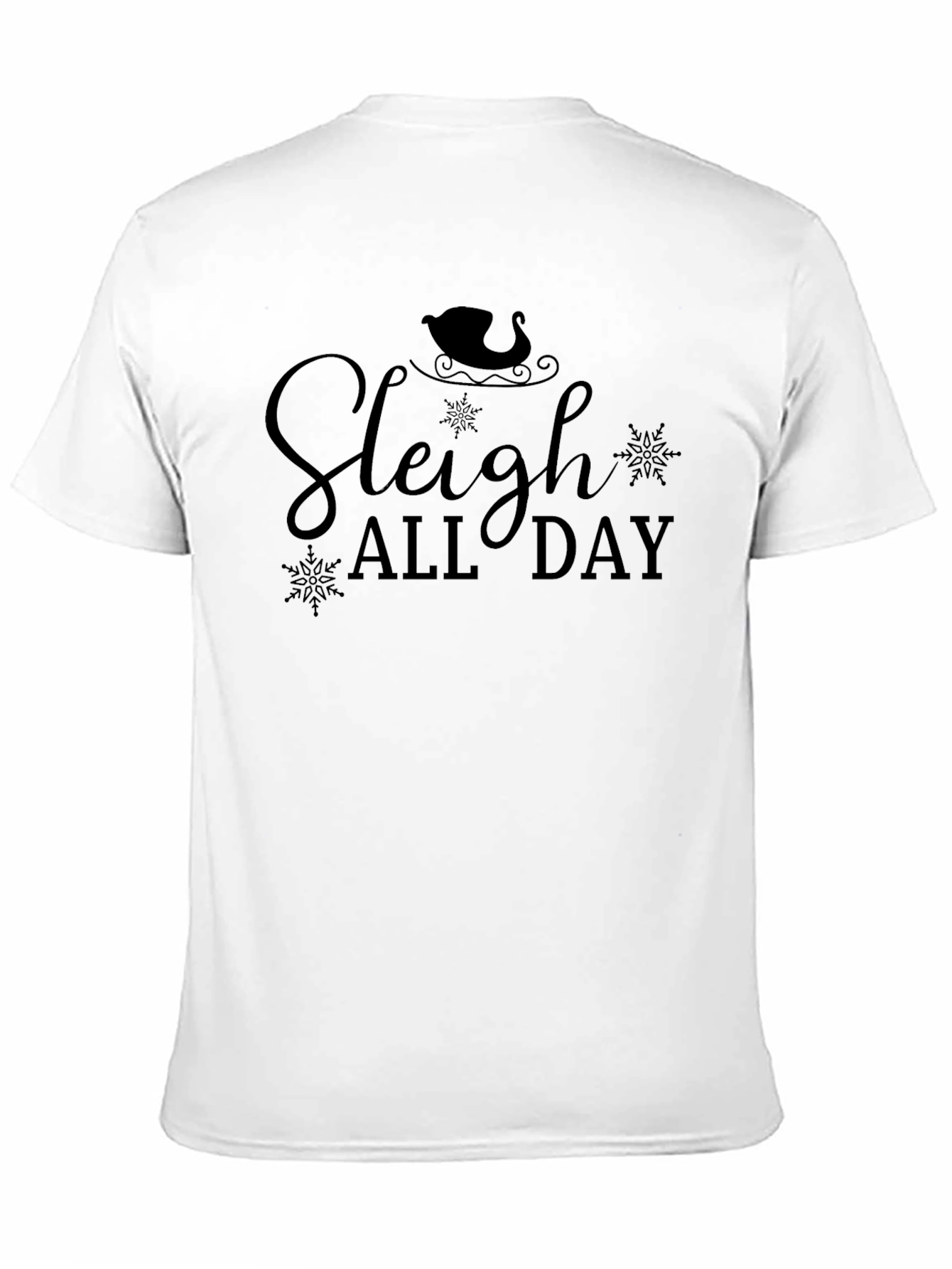 Sleigh All Day Black Graphic T-Shirt