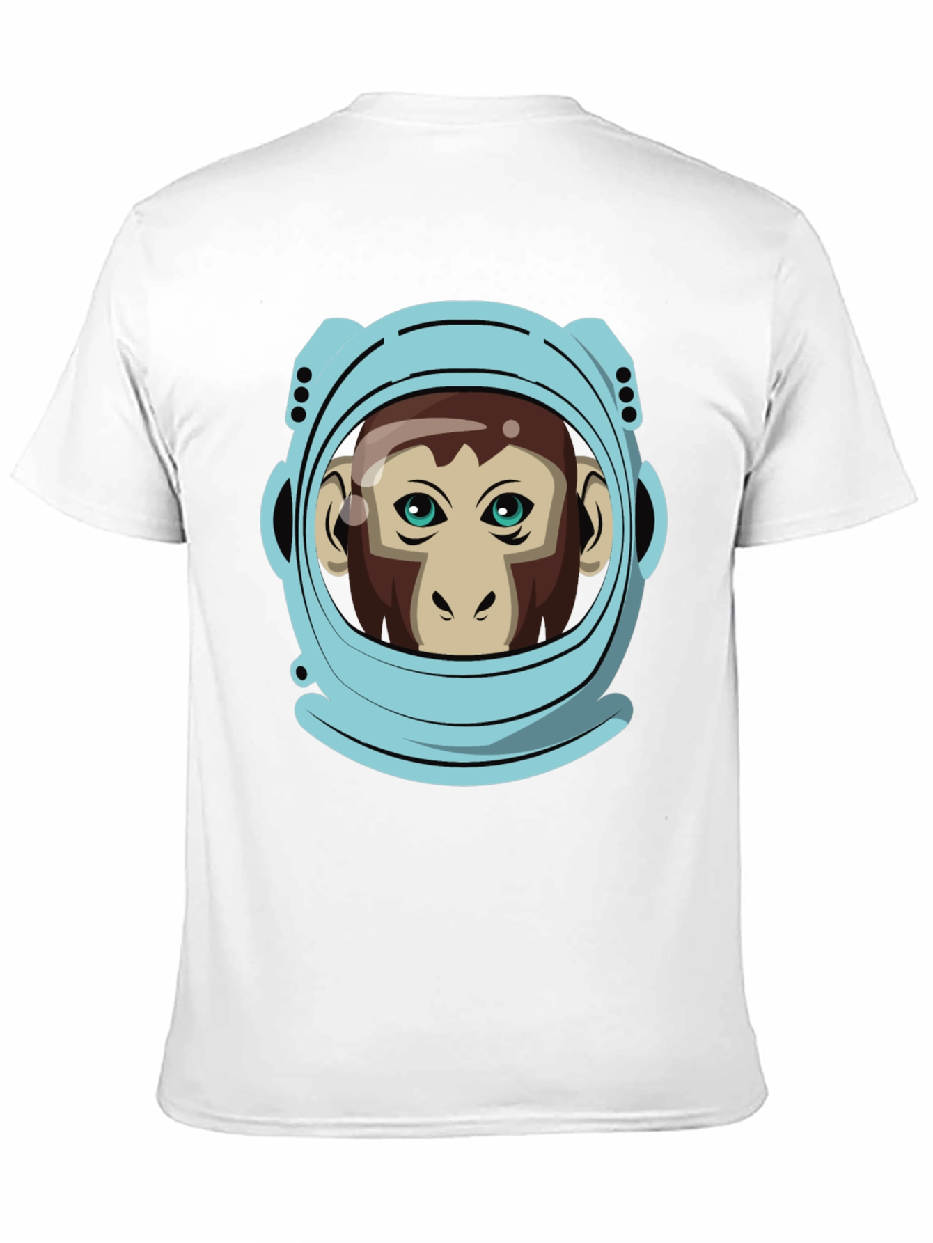Astronaut Monkey Graphic T-Shirt - Crew Neck Black