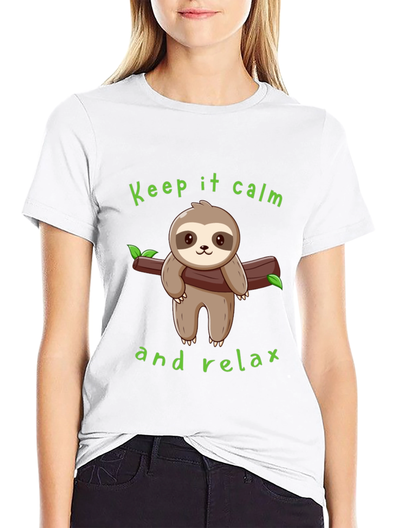 Keep Calm Sloth Graphic Tee
