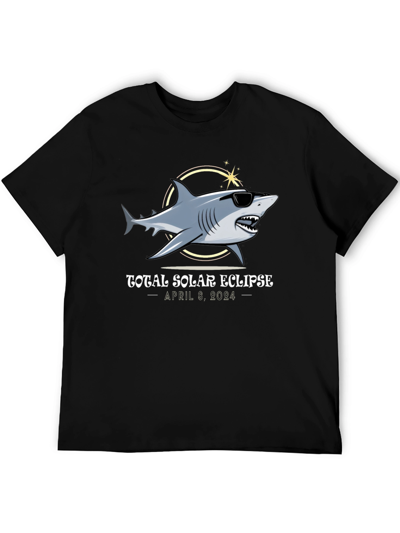 Total Solar Eclipse 2024 Shark T-Shirt