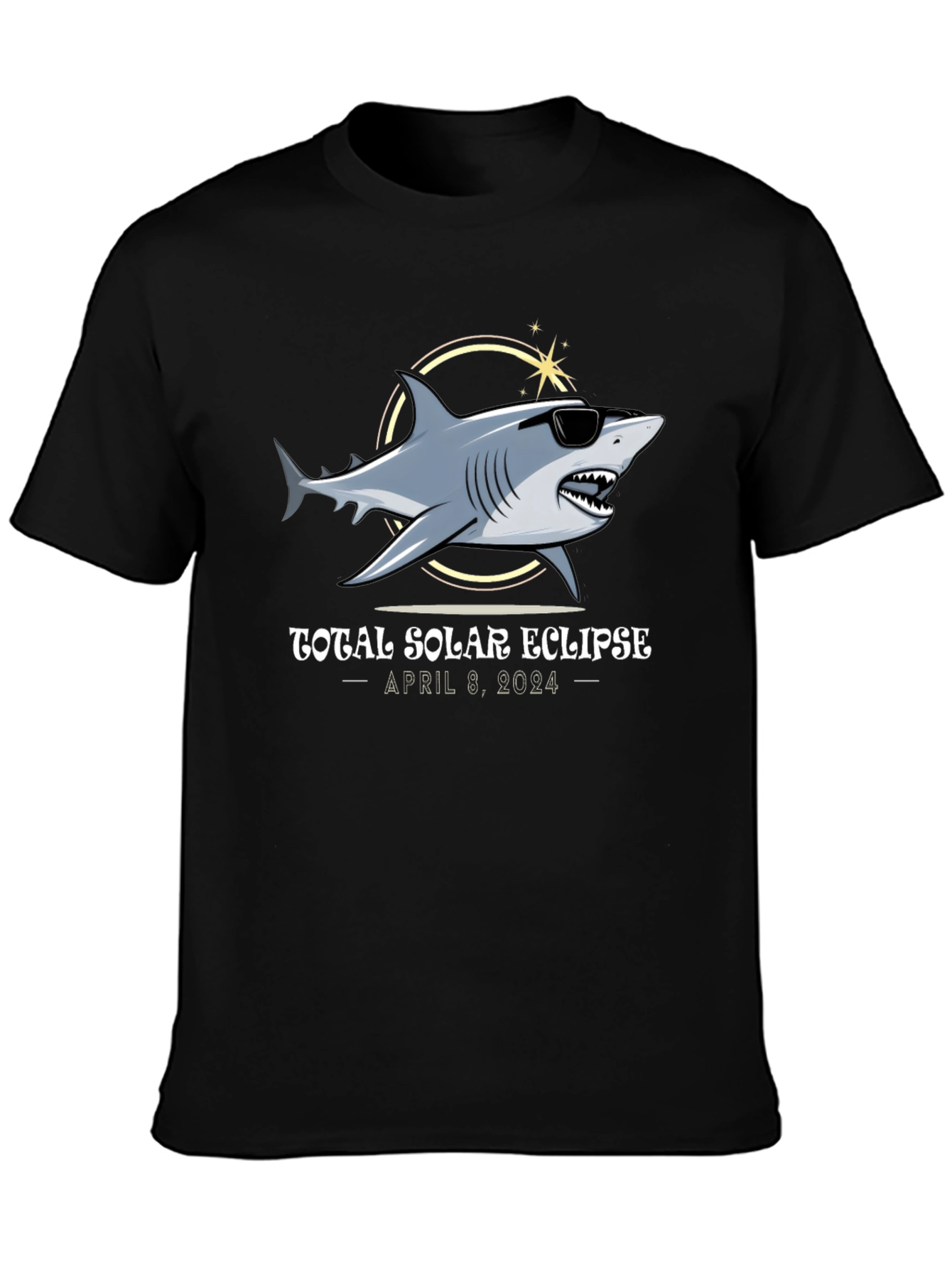 Total Solar Eclipse 2024 Shark T-Shirt