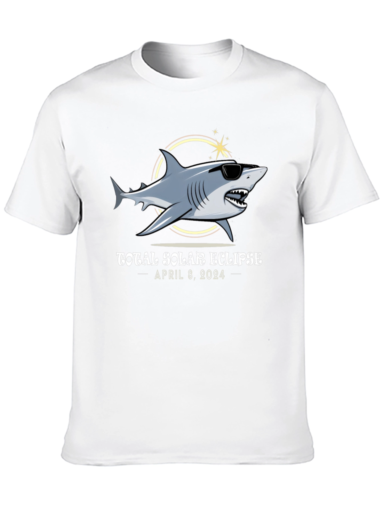 Total Solar Eclipse 2024 Shark T-Shirt