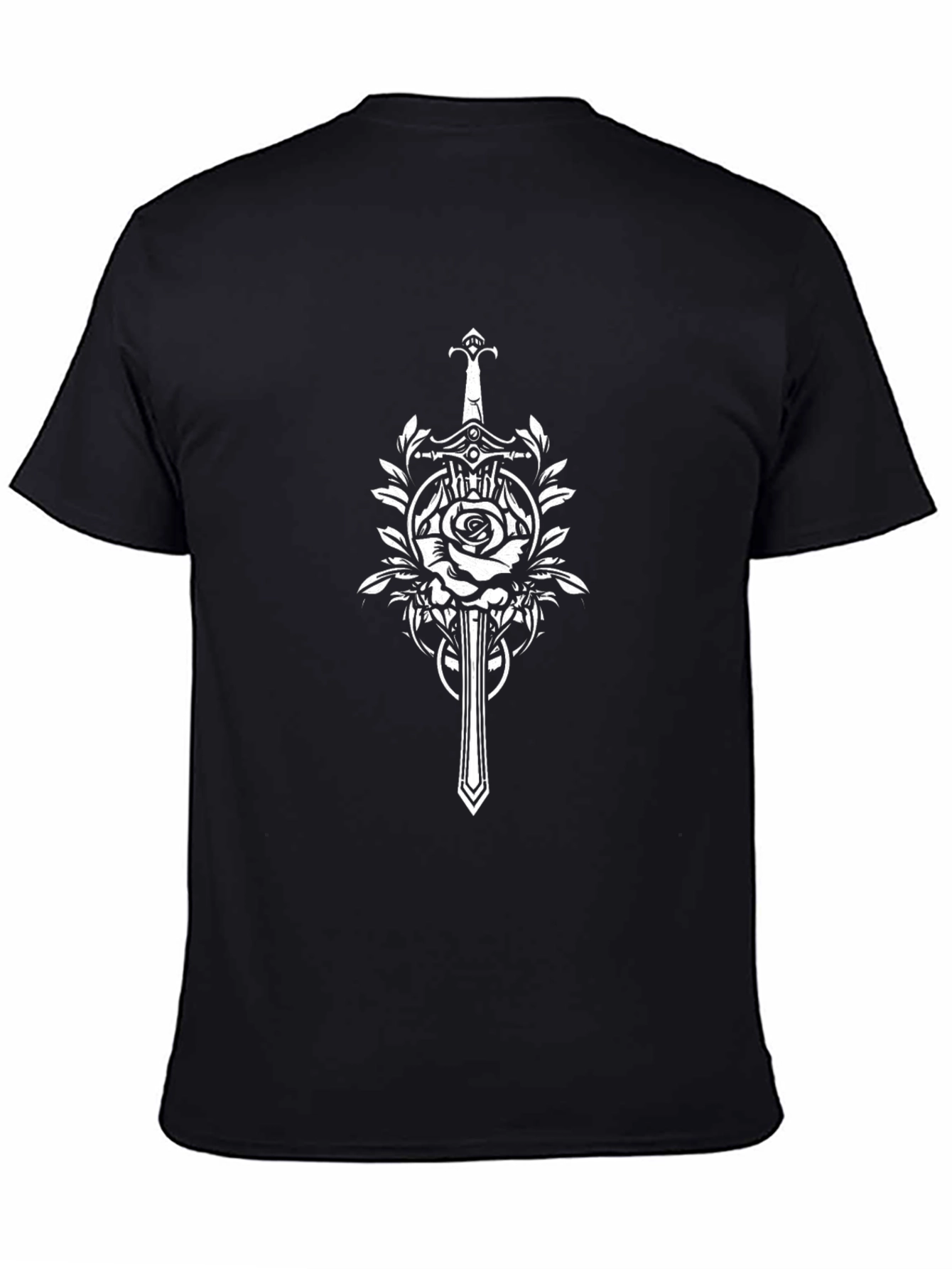 Sword & Rose Graphic Black T-Shirt