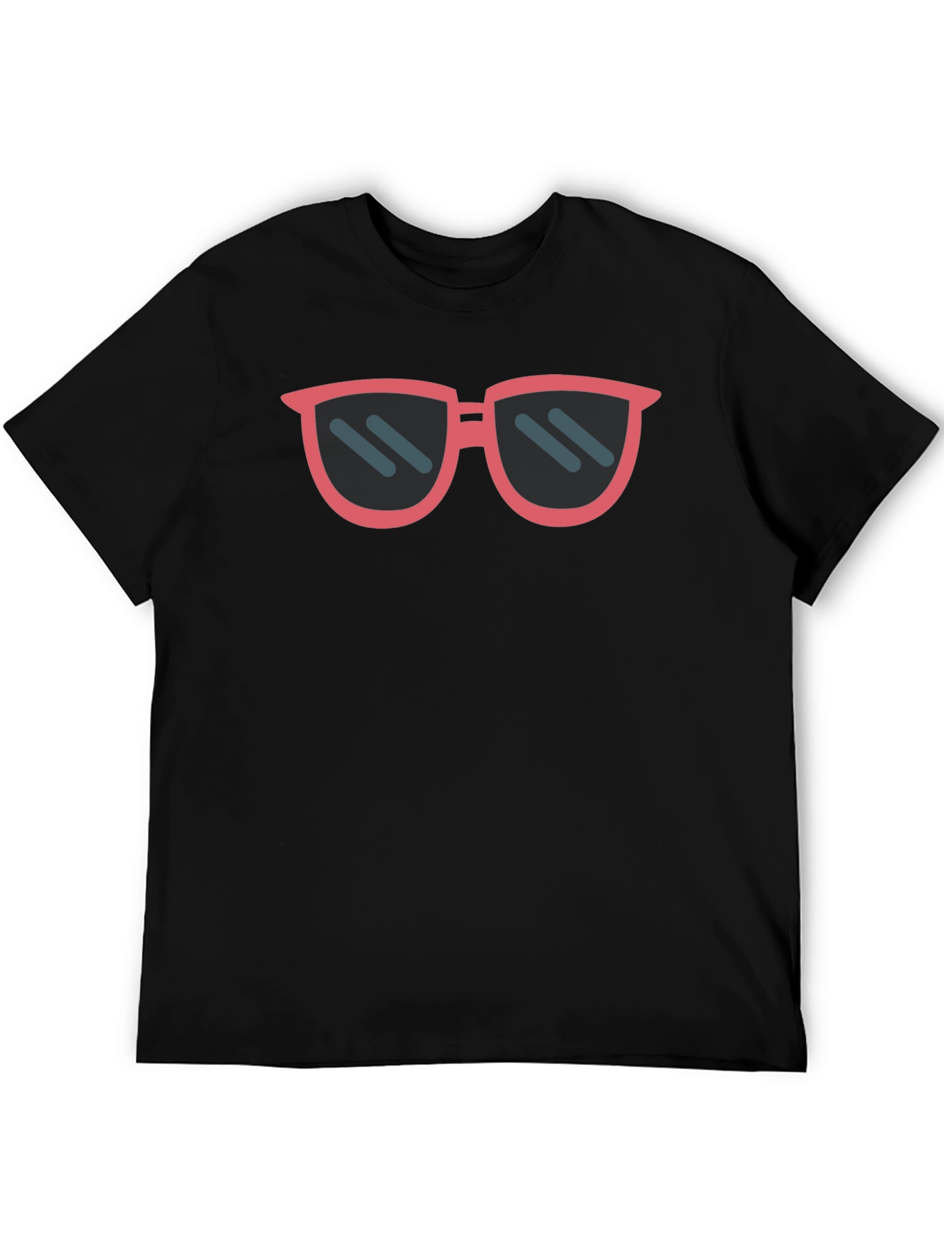 Cool Sunglasses Graphic Tee - Black Cotton Blend