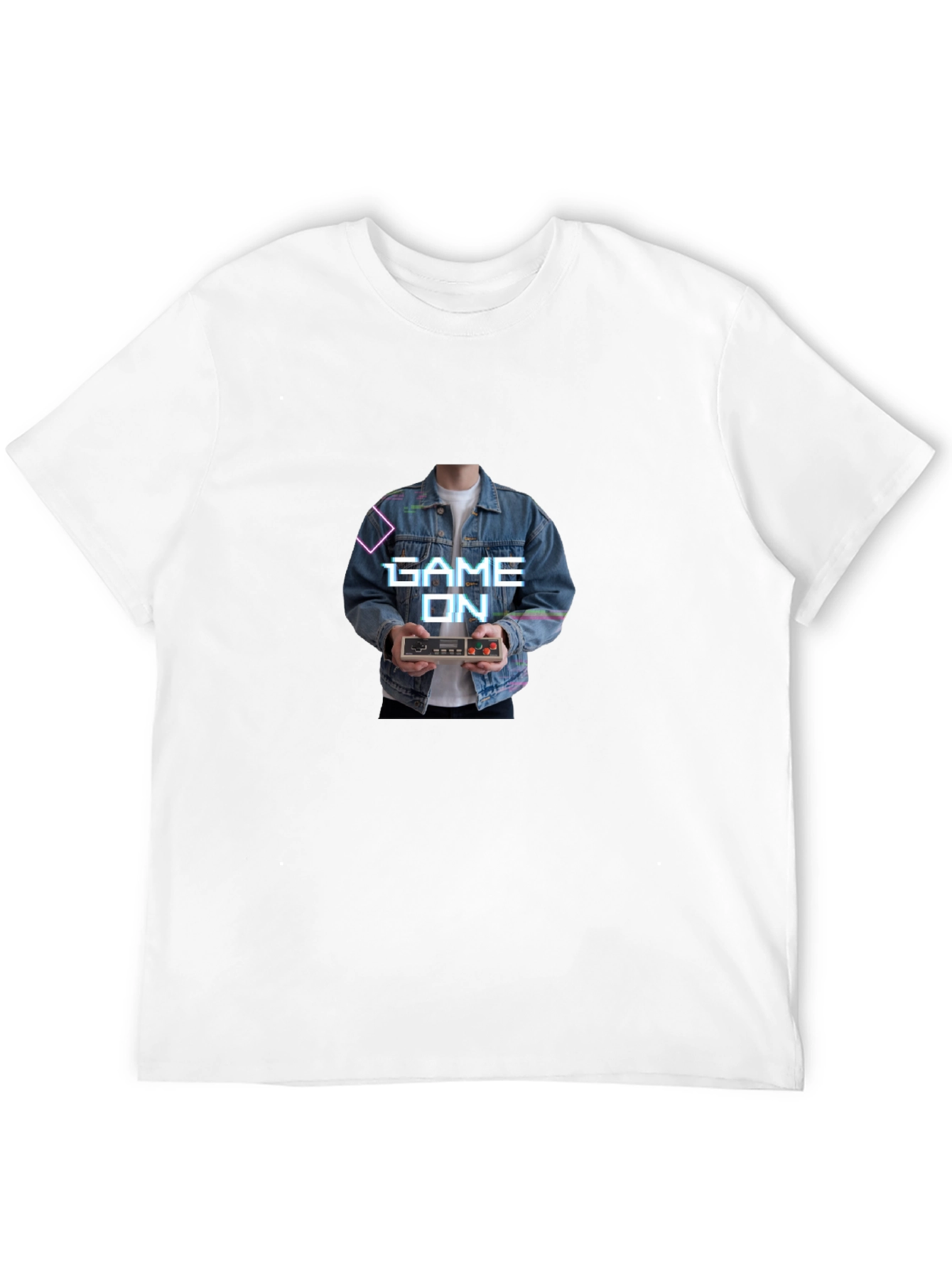 Game On Retro Controller Graphic Tee - Black