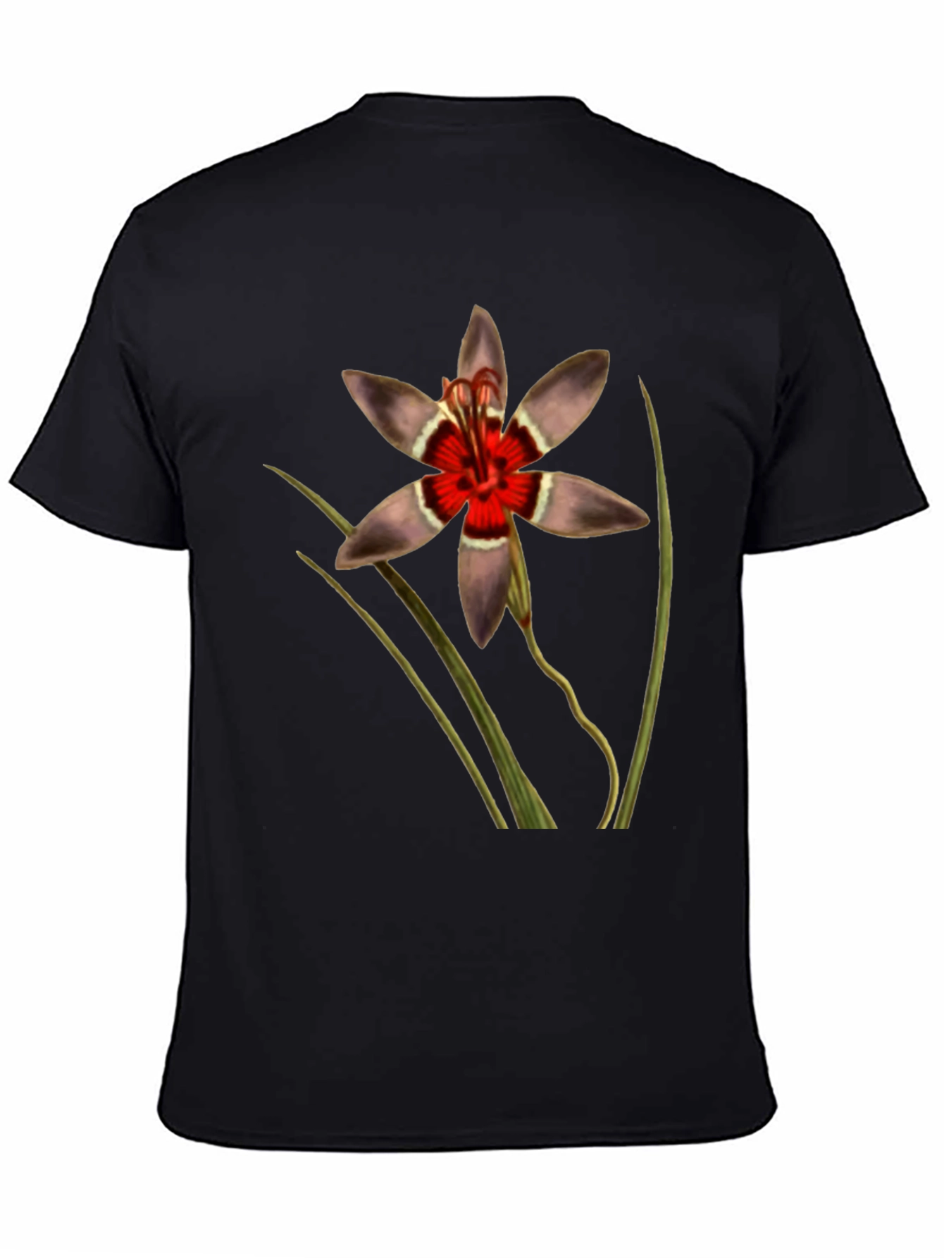 Botanical Floral T-Shirt - Black Graphic Tee