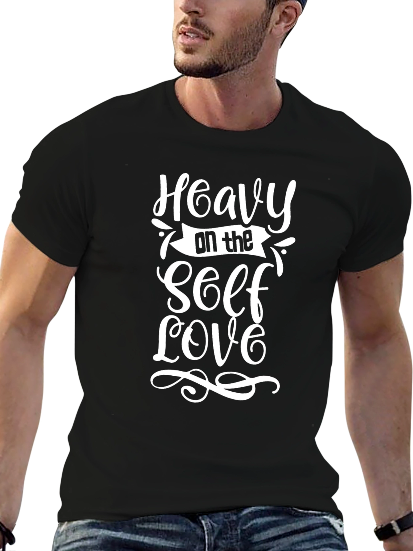 Heavy on the Self Love Graphic Tee - Black