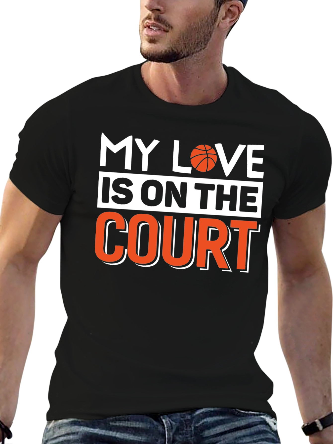 Basketball Lovers Black T-Shirt