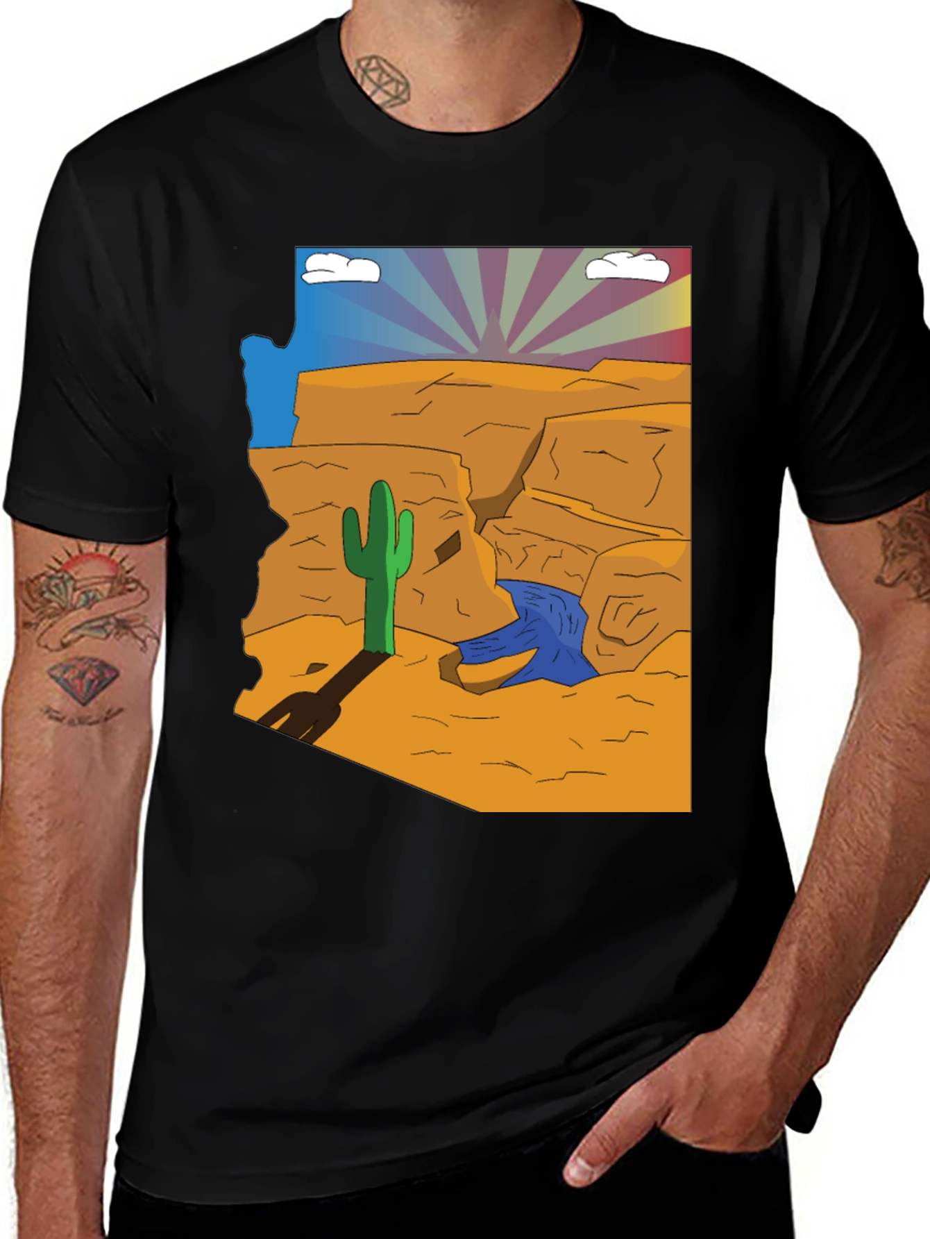 Arizona Desert Scene Graphic Tee