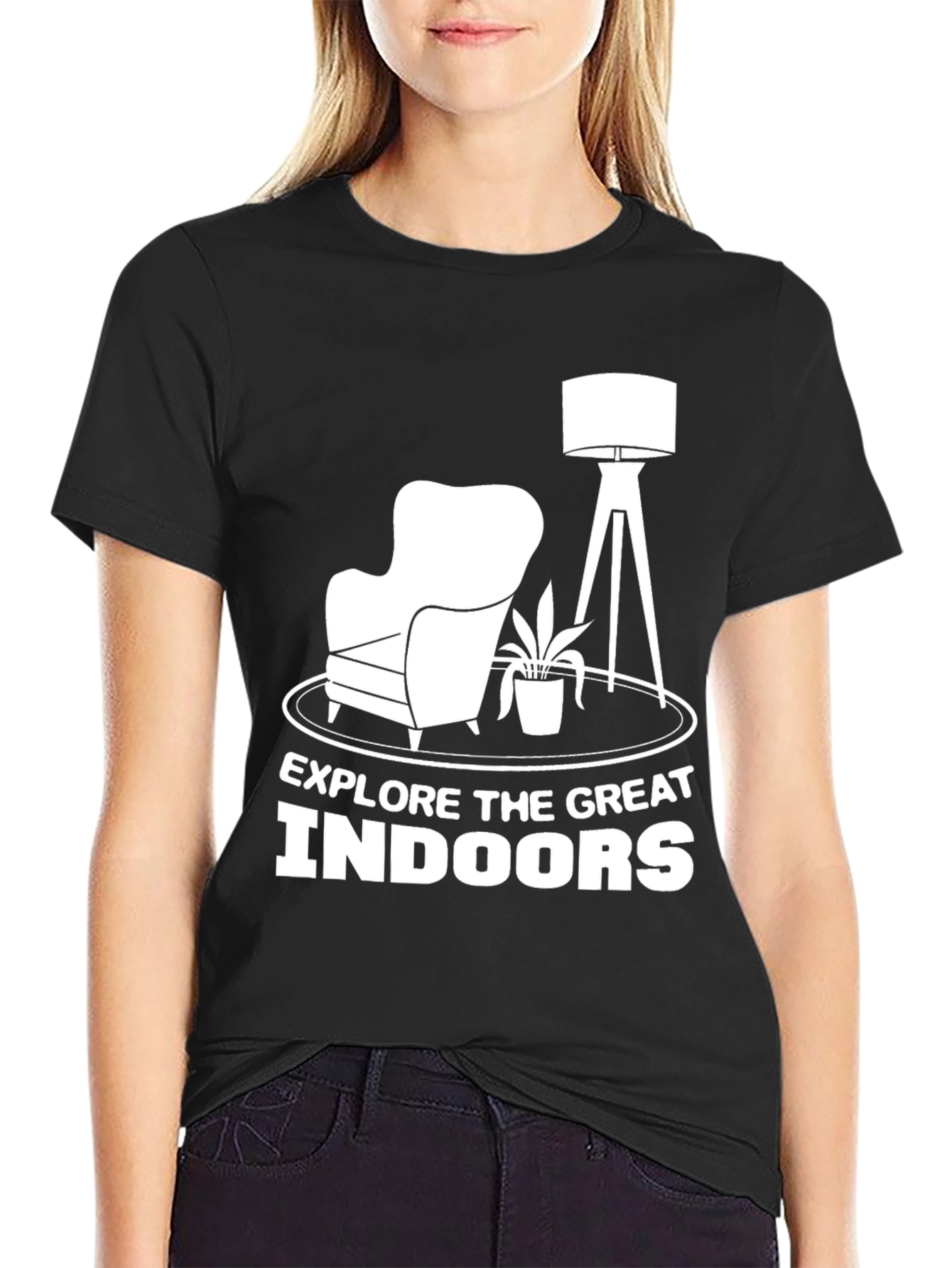 Explore Indoors Graphic Tee - Black