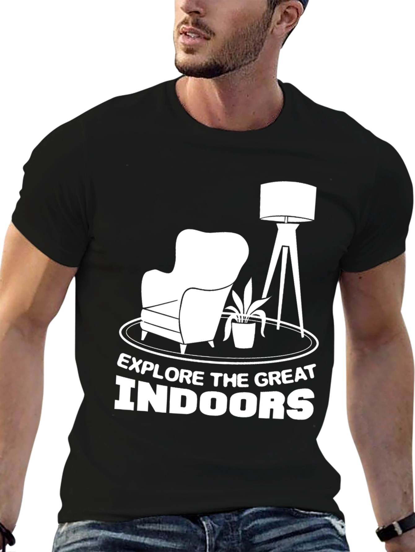 Explore Indoors Graphic Tee - Black