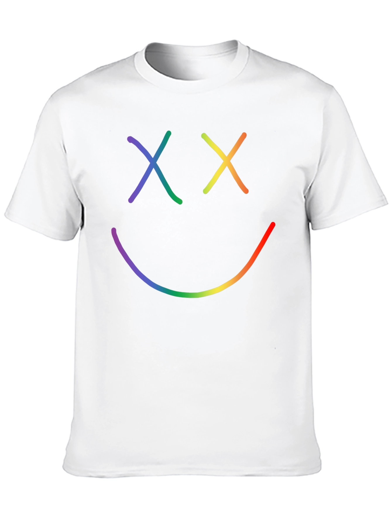 Rainbow Smiley Face Graphic Tee