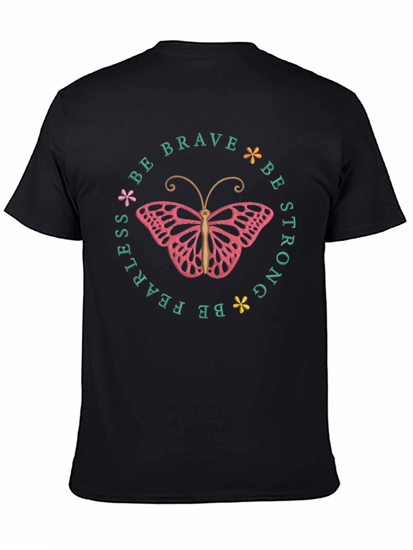 Be Brave Butterfly Graphic Tee - Inspirational Shirt