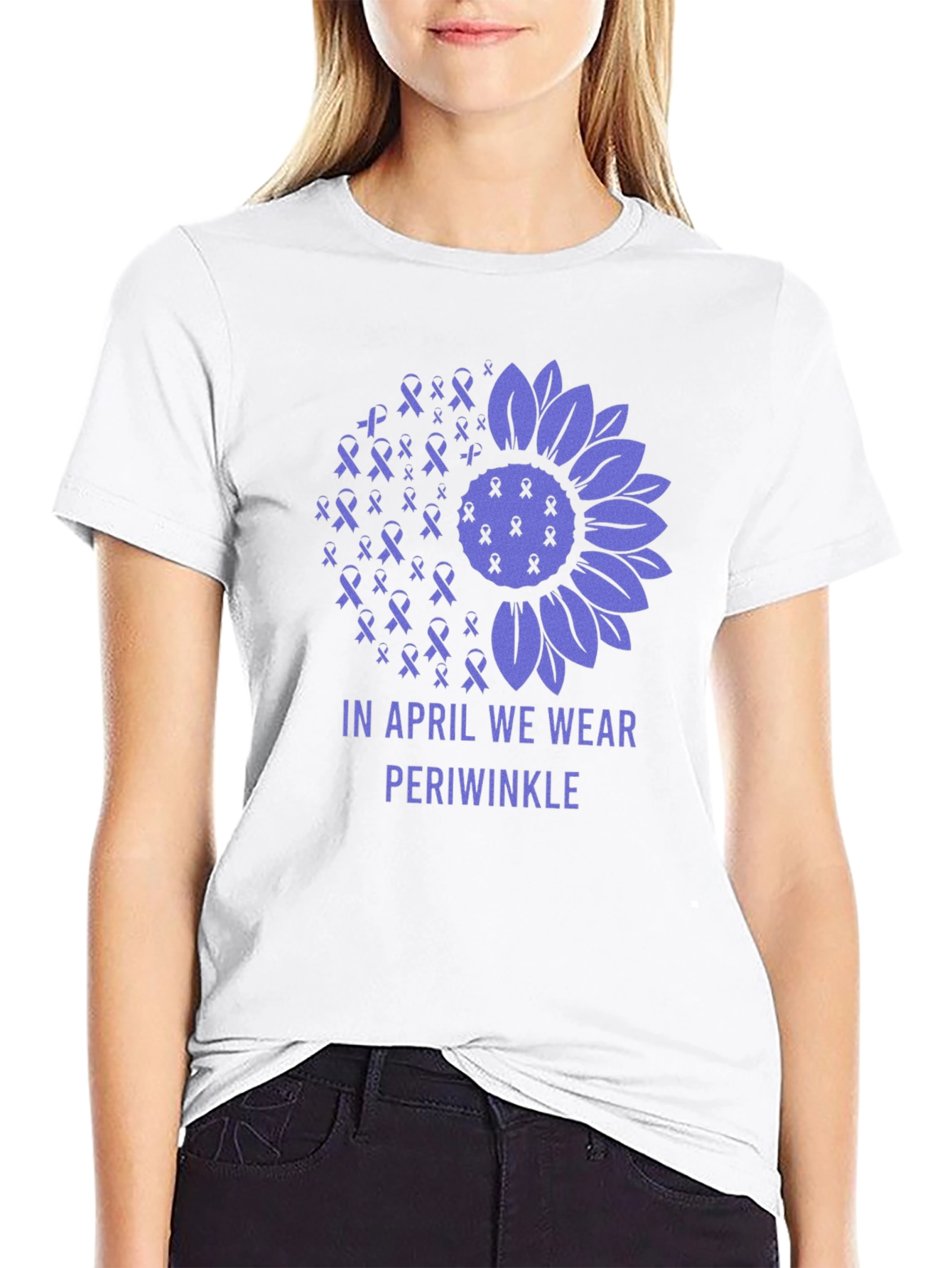 Periwinkle Awareness T-Shirt: In April We Wear