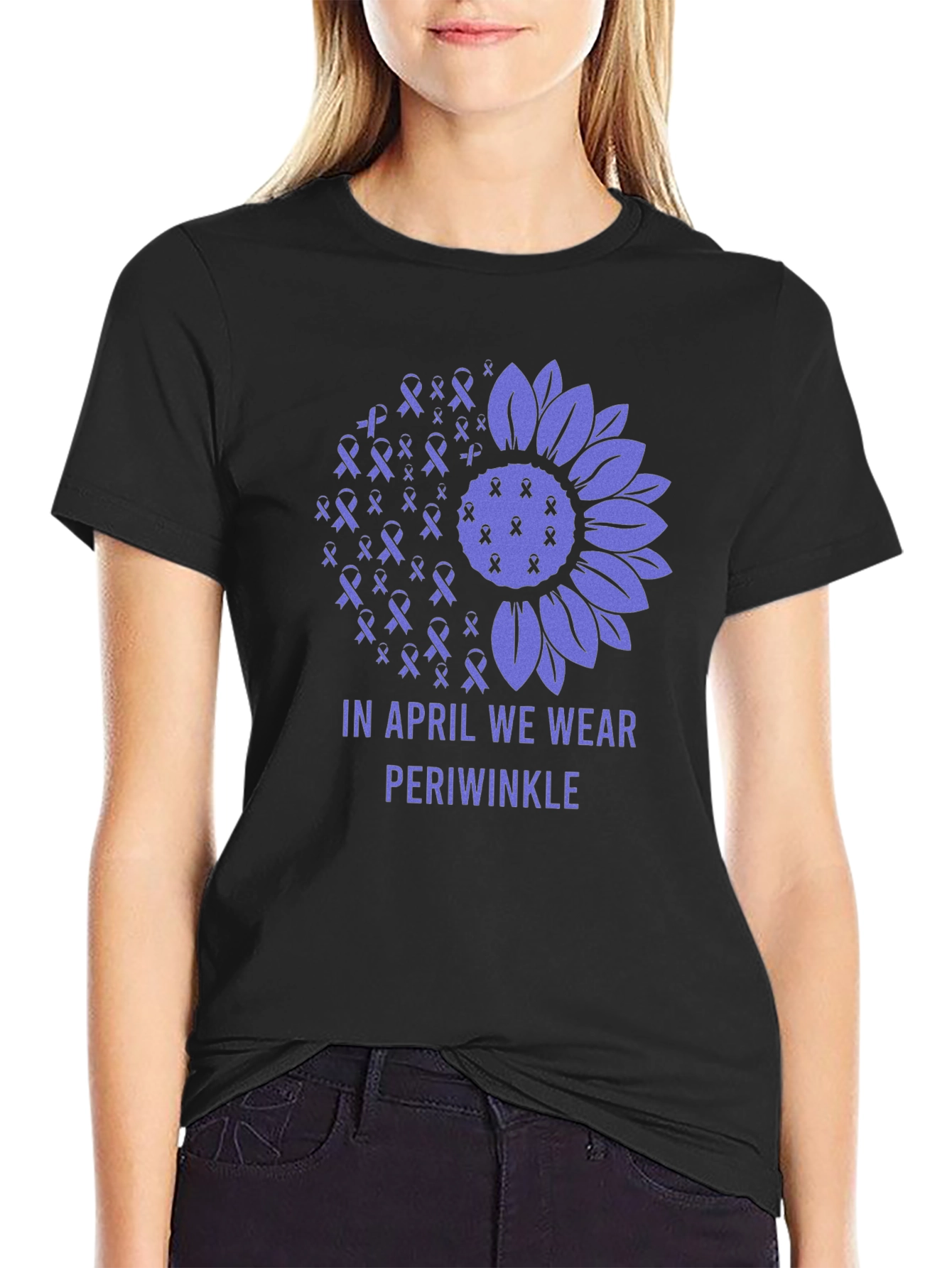 Periwinkle Awareness T-Shirt: In April We Wear