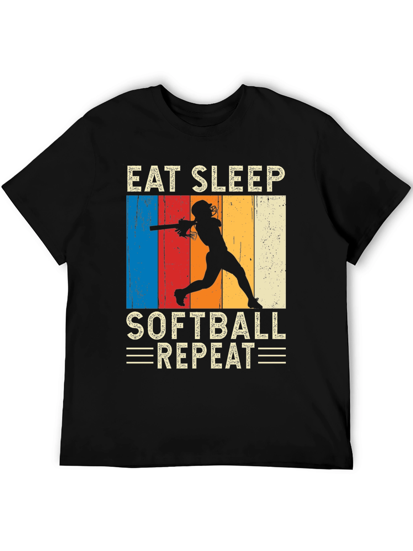 Eat Sleep Softball Repeat T-Shirt
