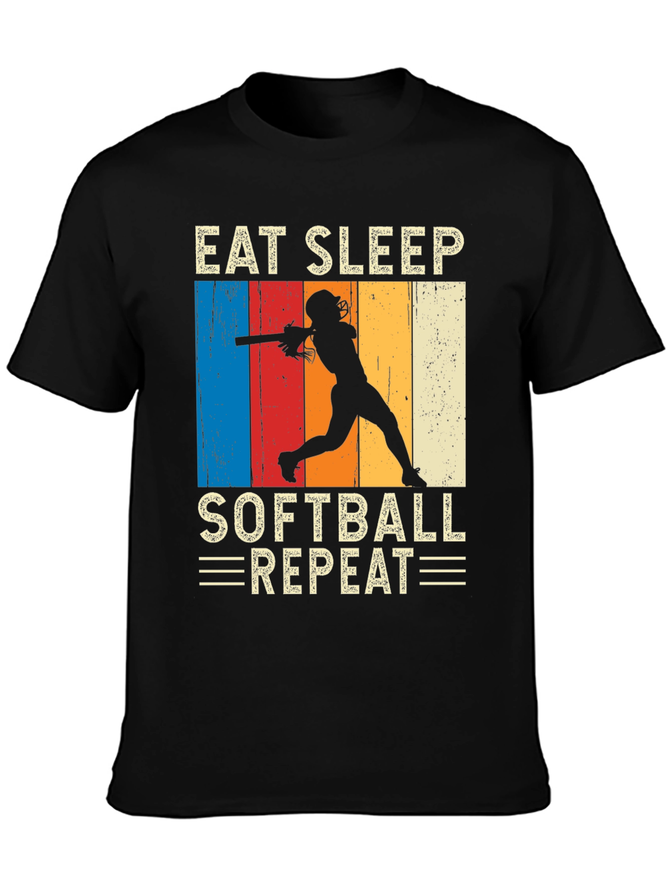 Eat Sleep Softball Repeat T-Shirt