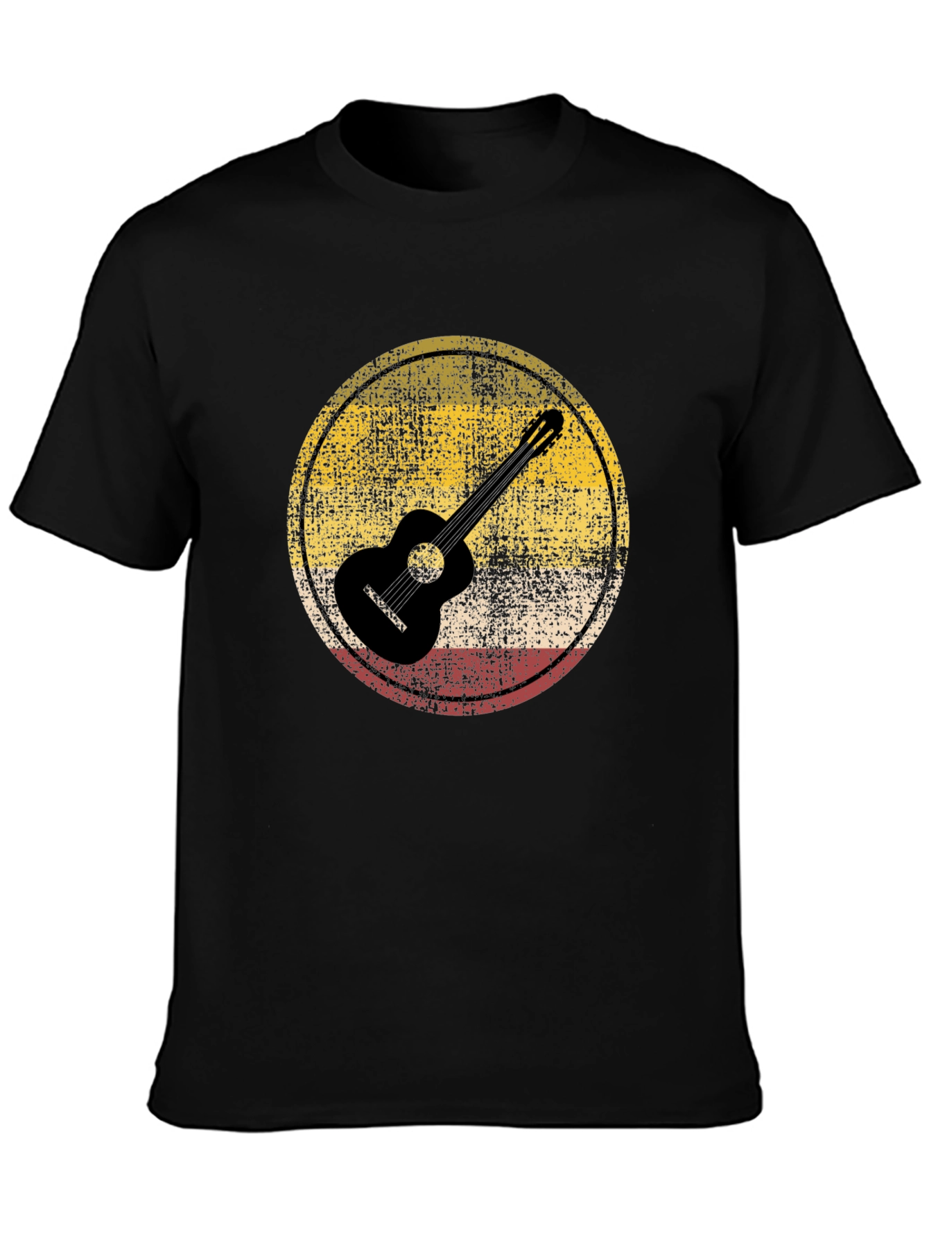 Retro Guitar Circle Graphic Tee