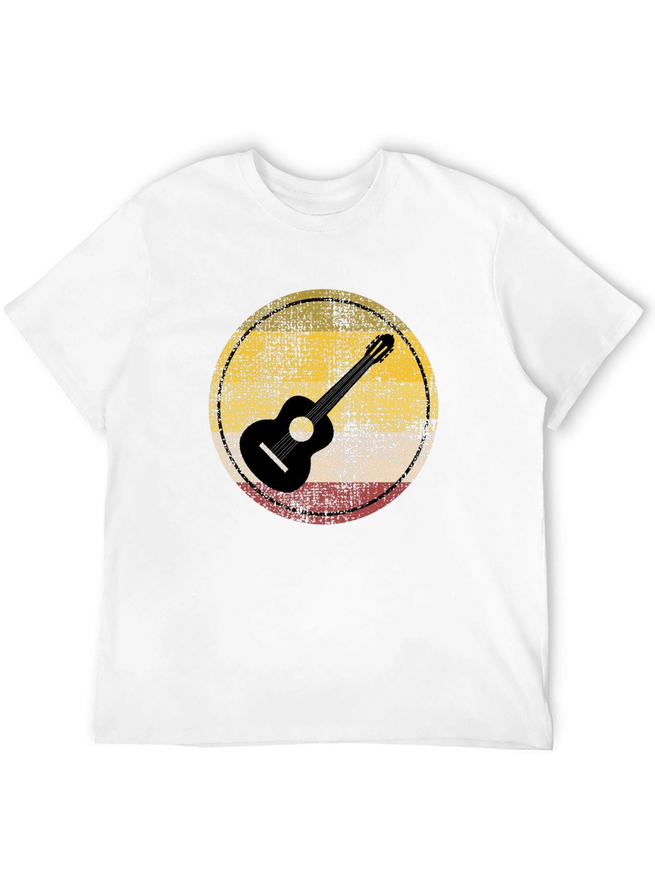 Retro Guitar Circle Graphic Tee